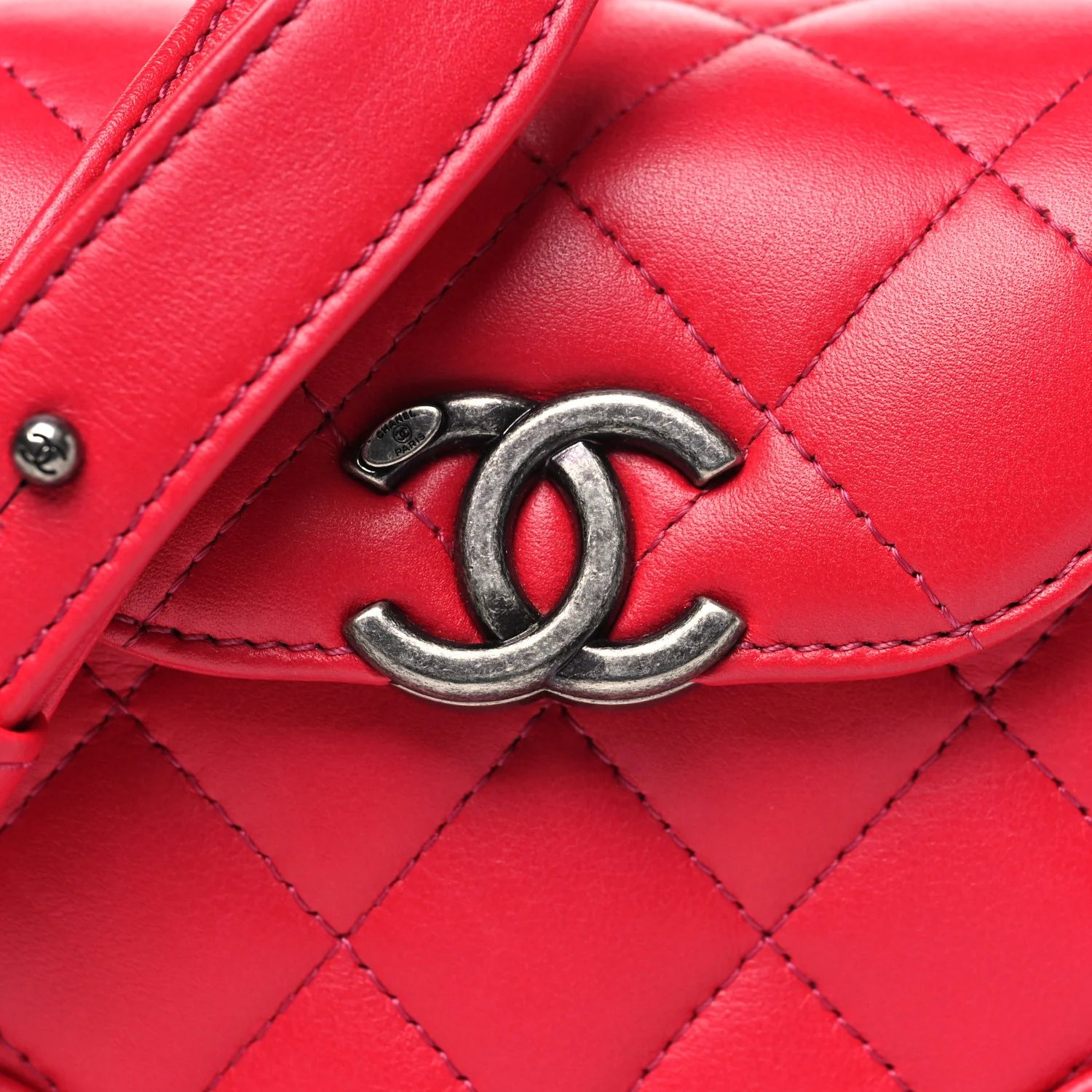 Lambskin Quilted Trunk Bag Pink - Top Club