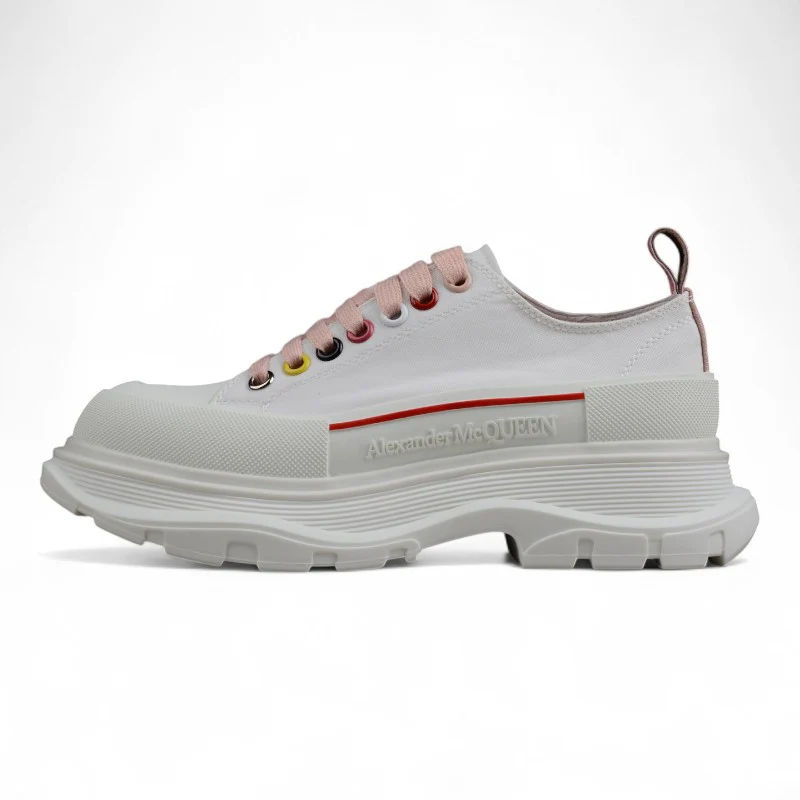 Alexander McQueen Tread Slick Low Lace Up White Multi (Women's) - Sneaker Replica Workshop