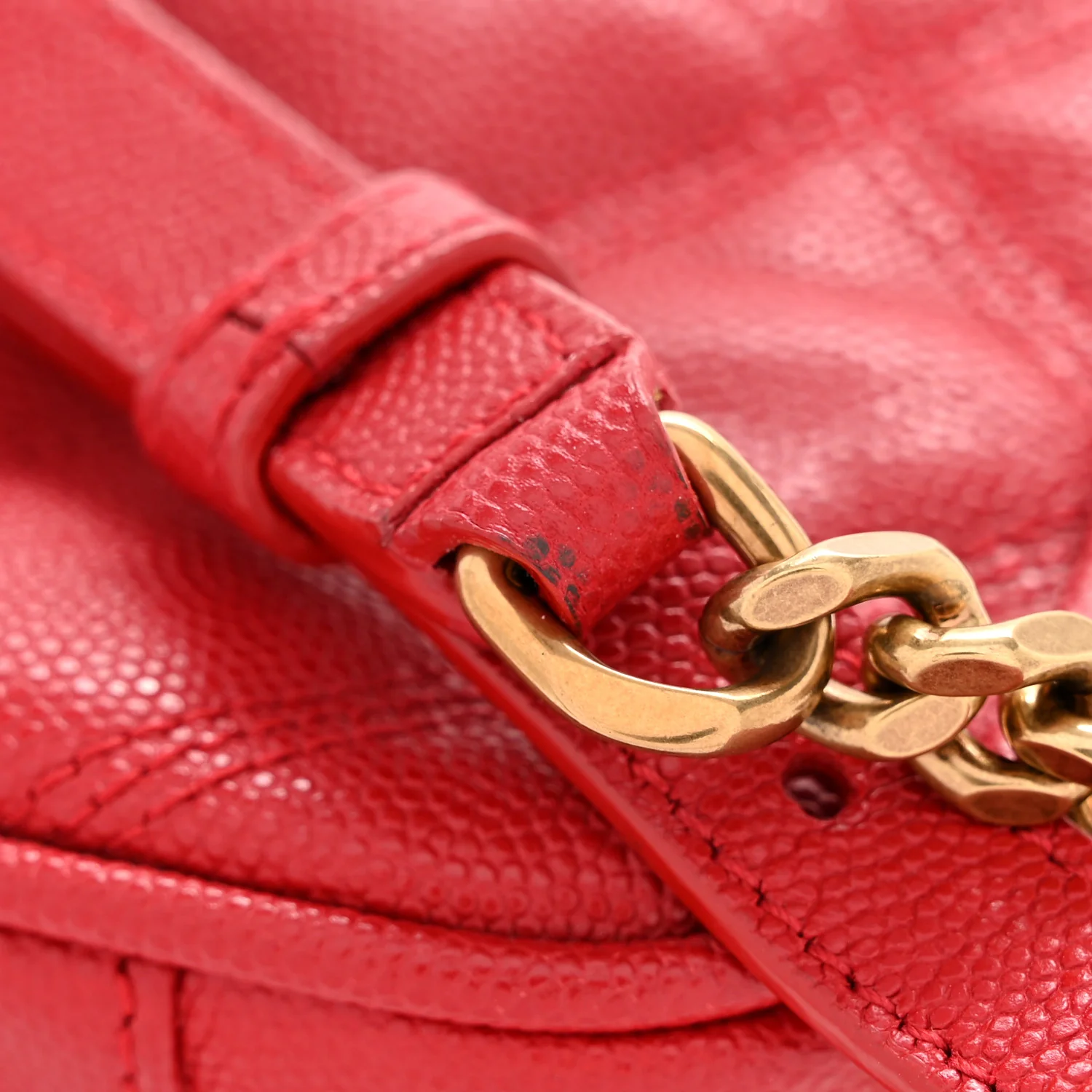 Grain de Poudre Quilted 80's Vanity Bag Rouge Eros - Top Club