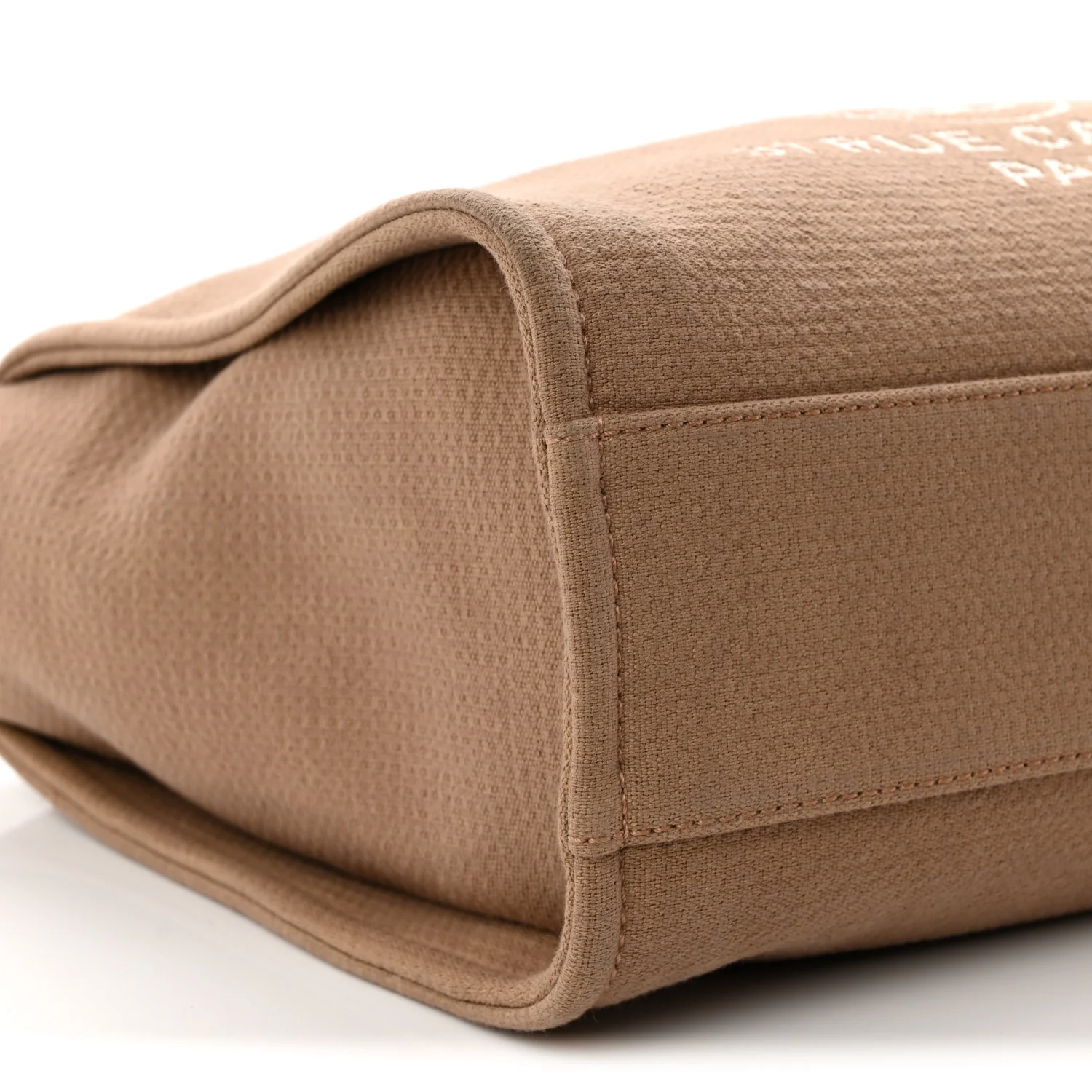 Mixed Fibers Small Deauville Tote Dark Beige - Top Club