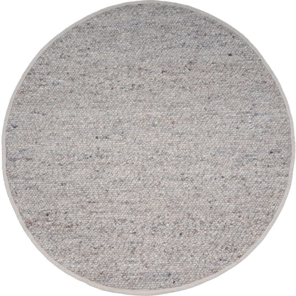 Vloerkleed Stone Licht Grijs - Rond ø200 cm