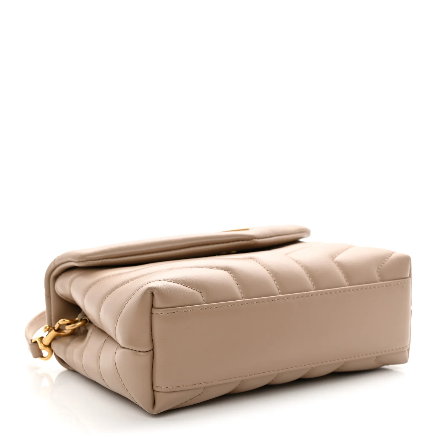 Calfskin Y Quilted Monogram Toy Loulou Crossbody Bag Dark Beige - Top Club