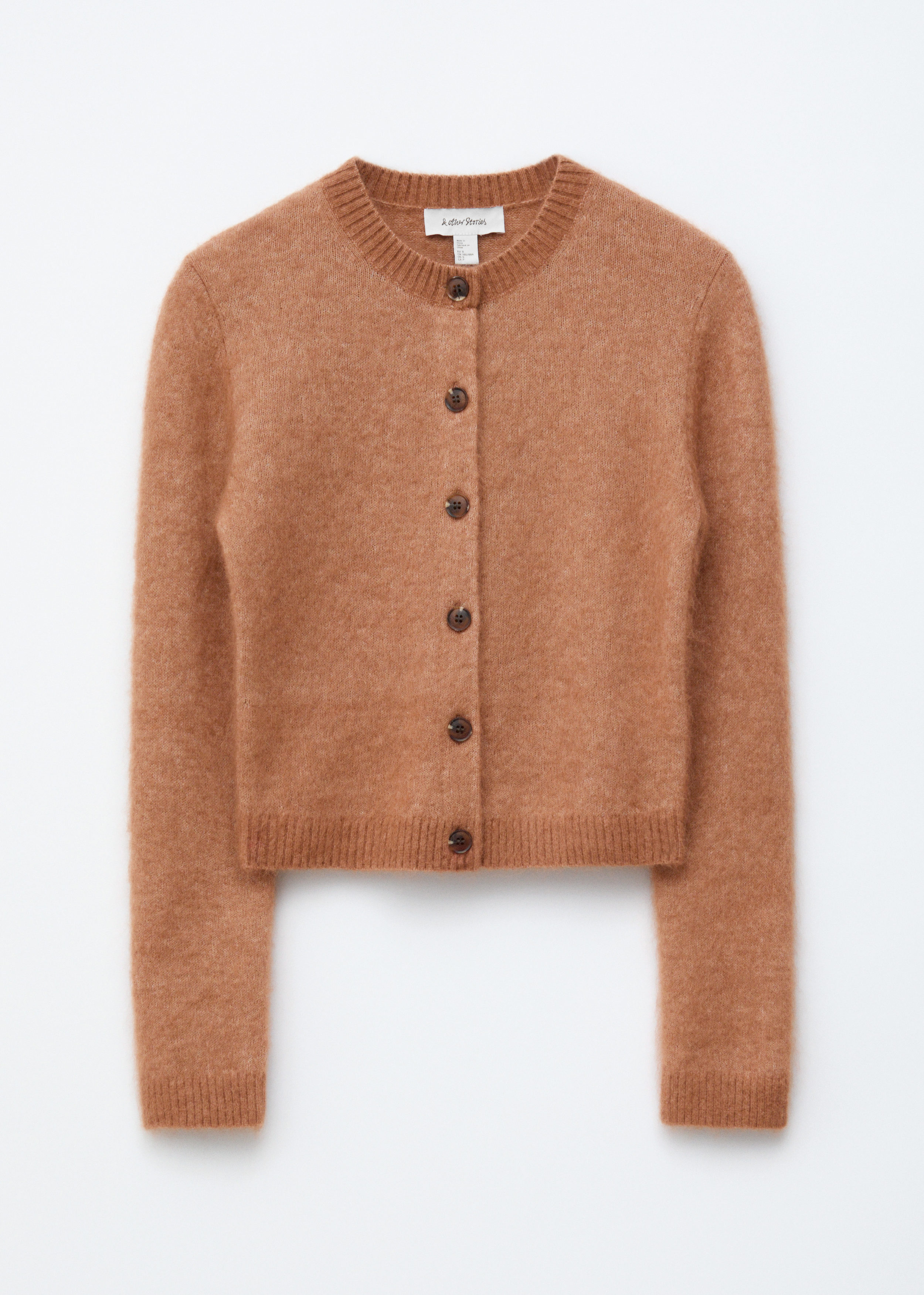 & Other Stories MOHAIR-BLEND BRUSHED CARDIGAN