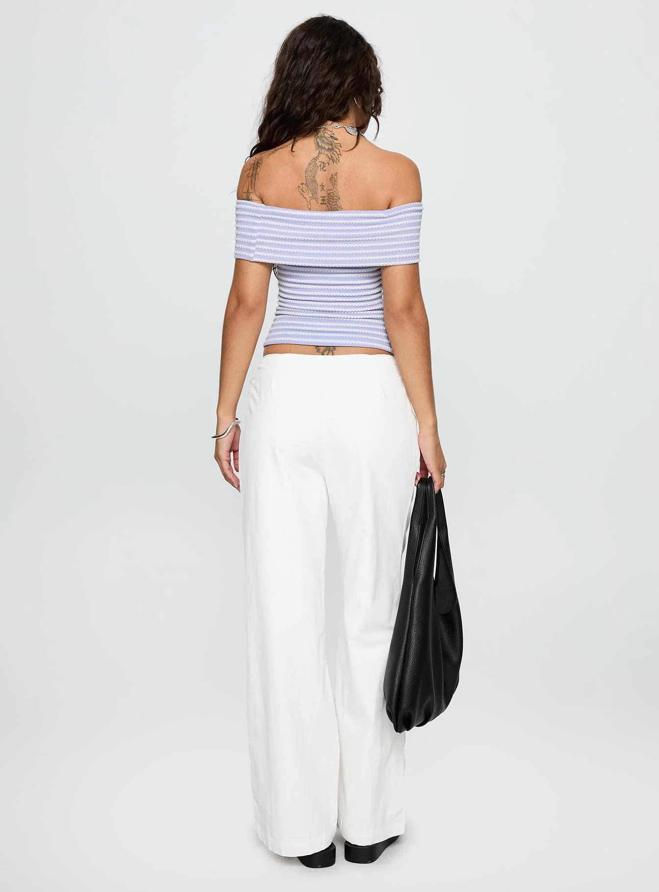 Leyah Tie Side Pants White