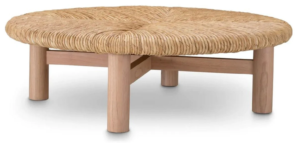 Luxury coffee table natural color Ø 100 x H. 30.5 cm - Round living room table - Living room furniture - Luxury furniture - Luxury furnishings