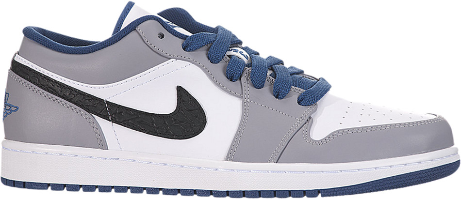 Air Jordan 1 Low  True Blue Cement  553558-103 - Sneaker Replica Workshop