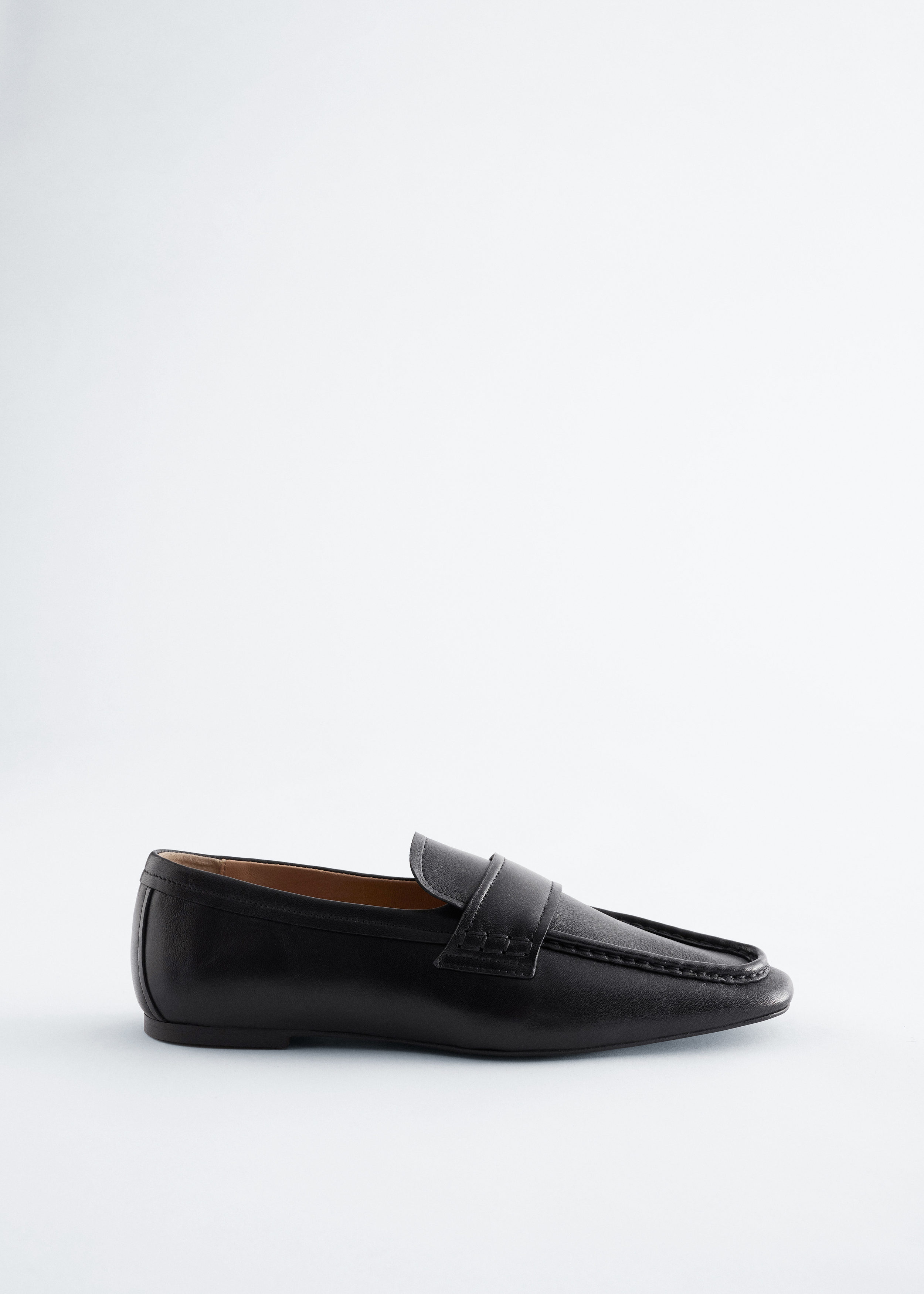 & Other Stories SQUARE-TOE LEATHER LOAFERS