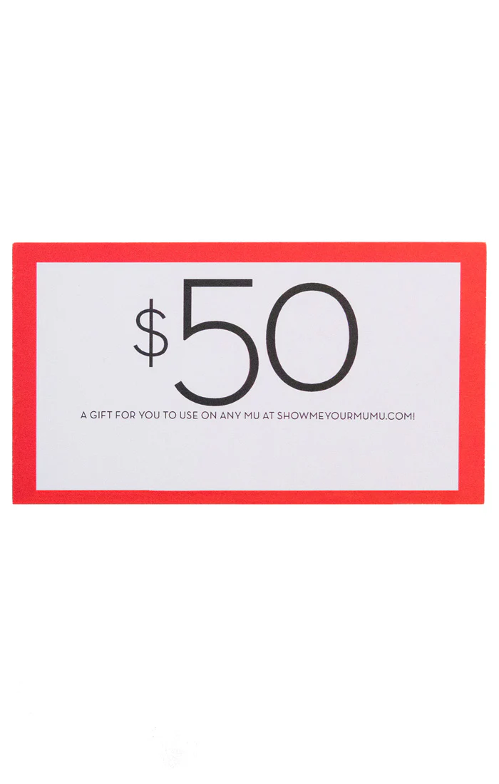 Mumu Gift Card ~ $50