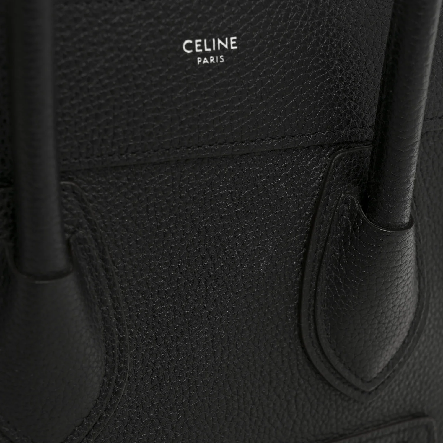 Drummed Calfskin Micro Luggage Black - Top Club