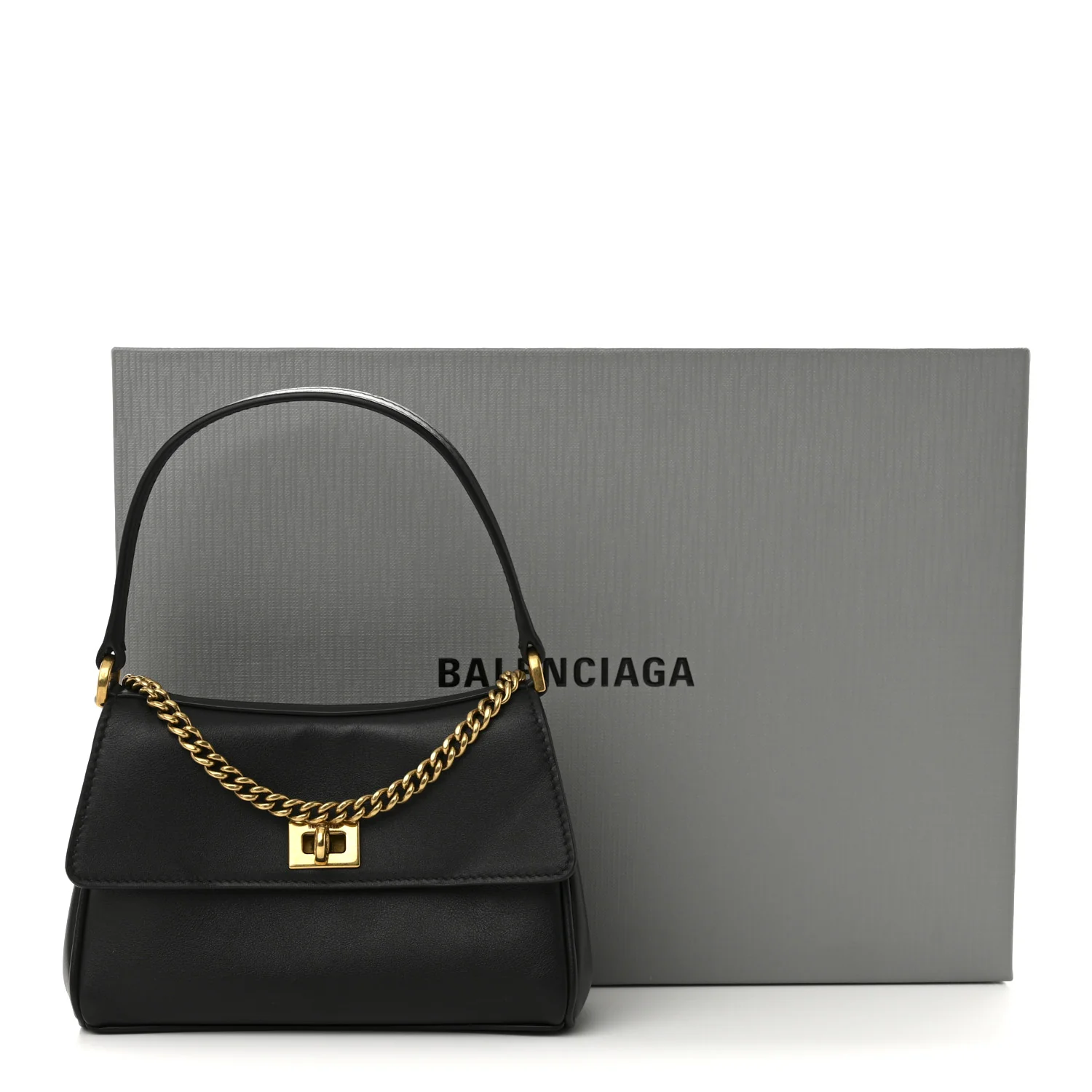 Natural Smooth Calfskin Nano Rodeo Top Handle Handbag Black - Top Club
