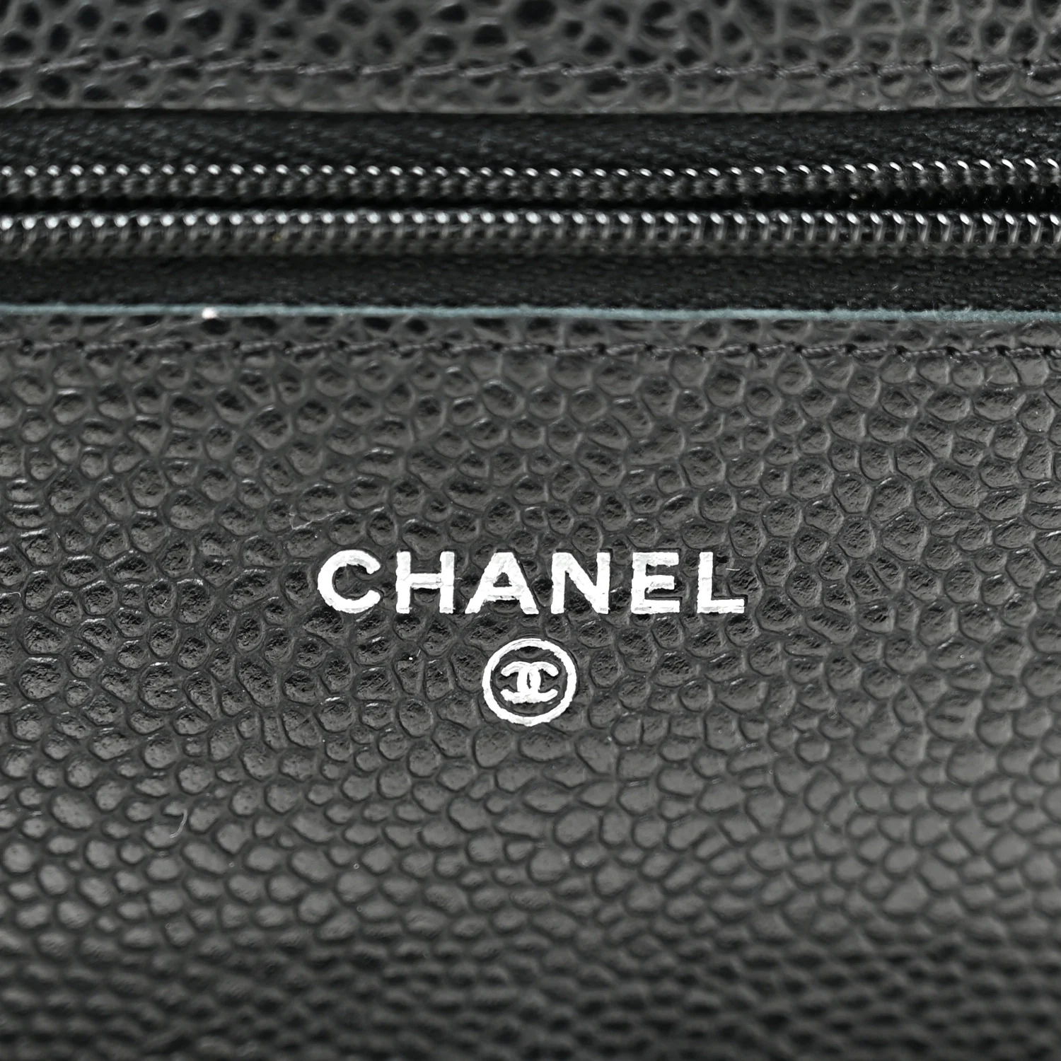 Caviar Quilted Wallet on Chain WOC Black - Top Club
