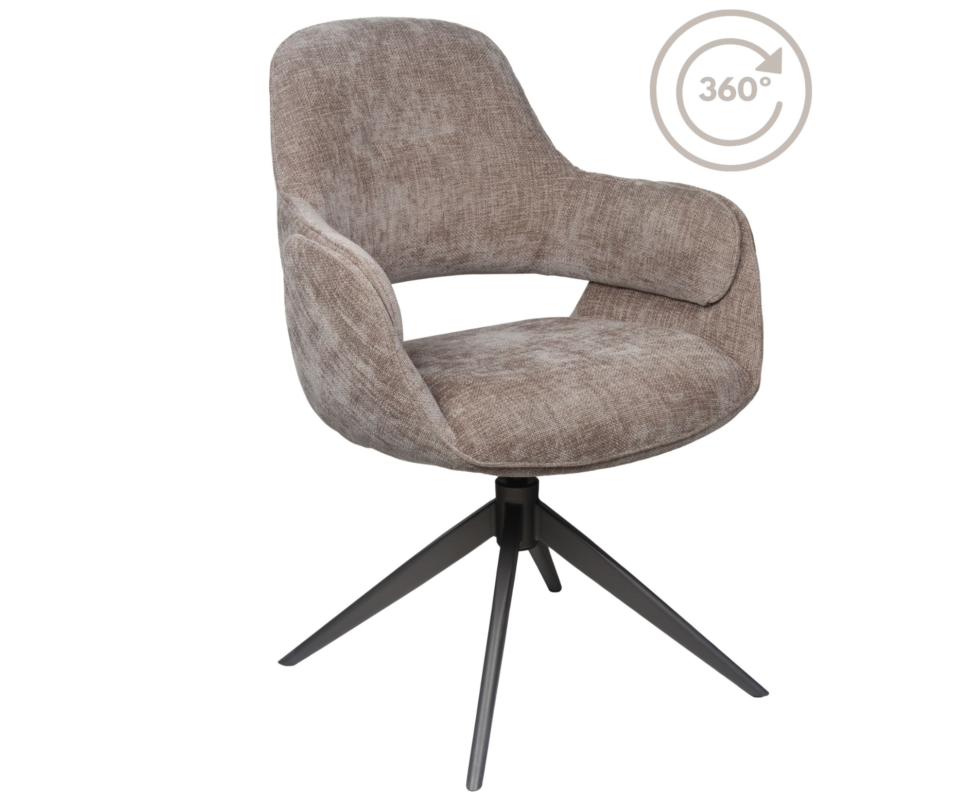 Eetkamerstoel Jill taupe 170