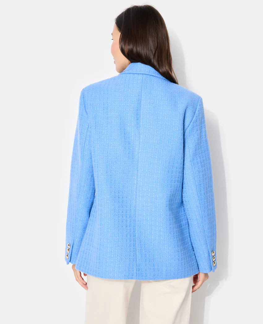 Pimkie Veste blazer en tweed avec boutons écussons