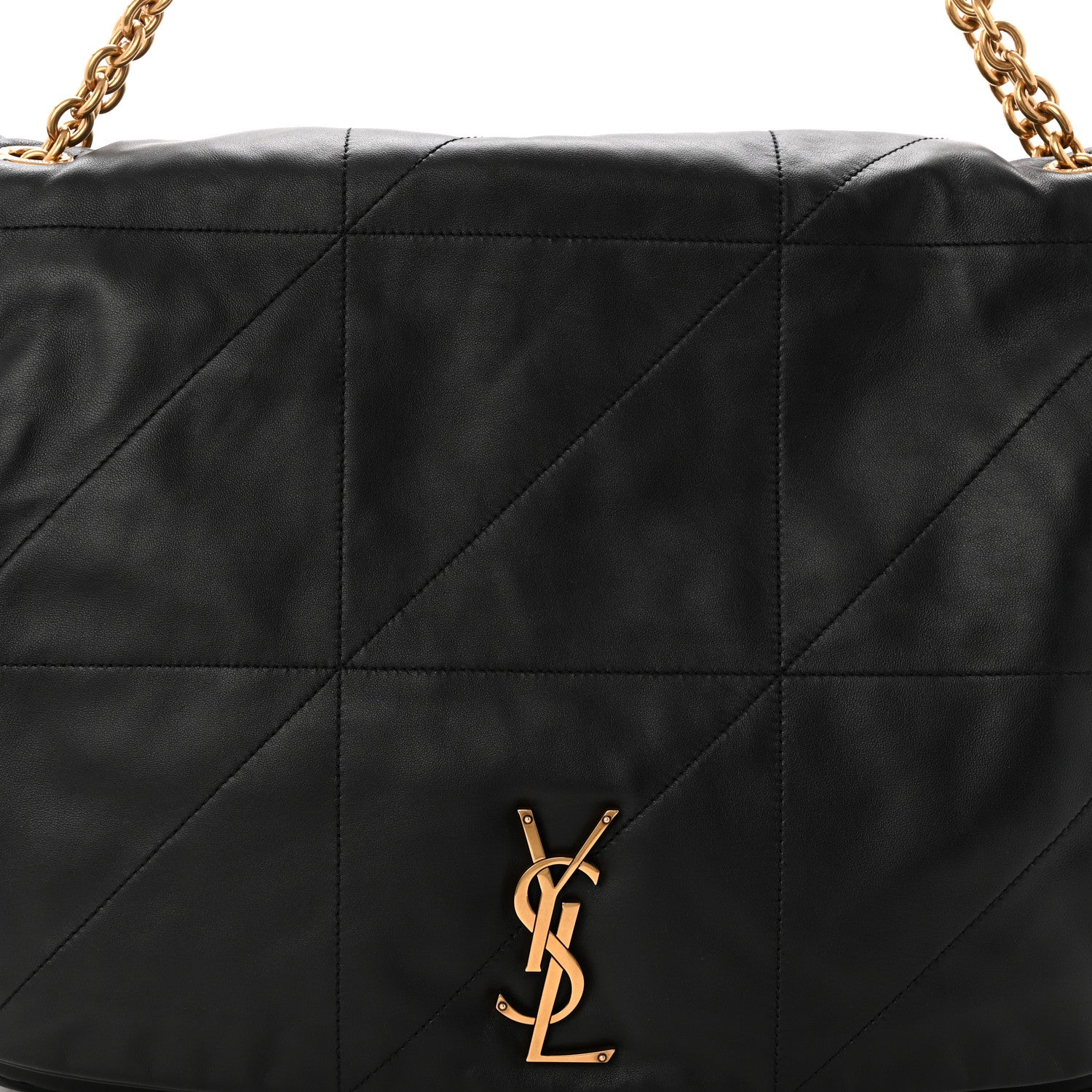 Lambskin Matelasse Monogram Large Jamie 4.3 Black - Top Club