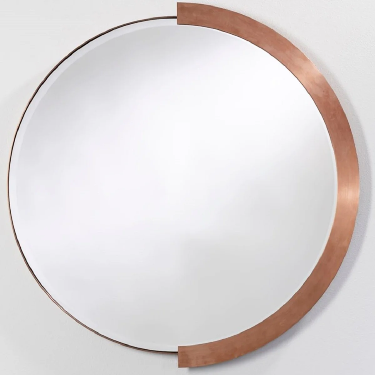 Luxury mirror red-copper colored 81 x H. 84 cm - Elegant wall mirror with metal frame - Luxury furniture