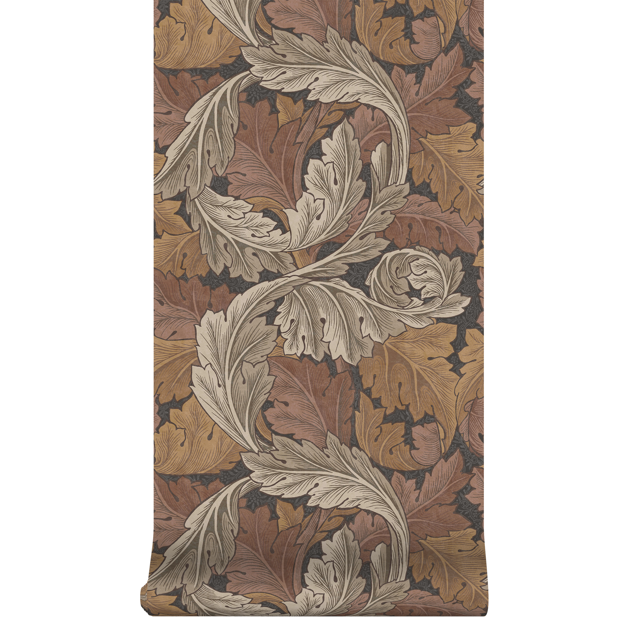 Vliesbehang acanthus burnt orange