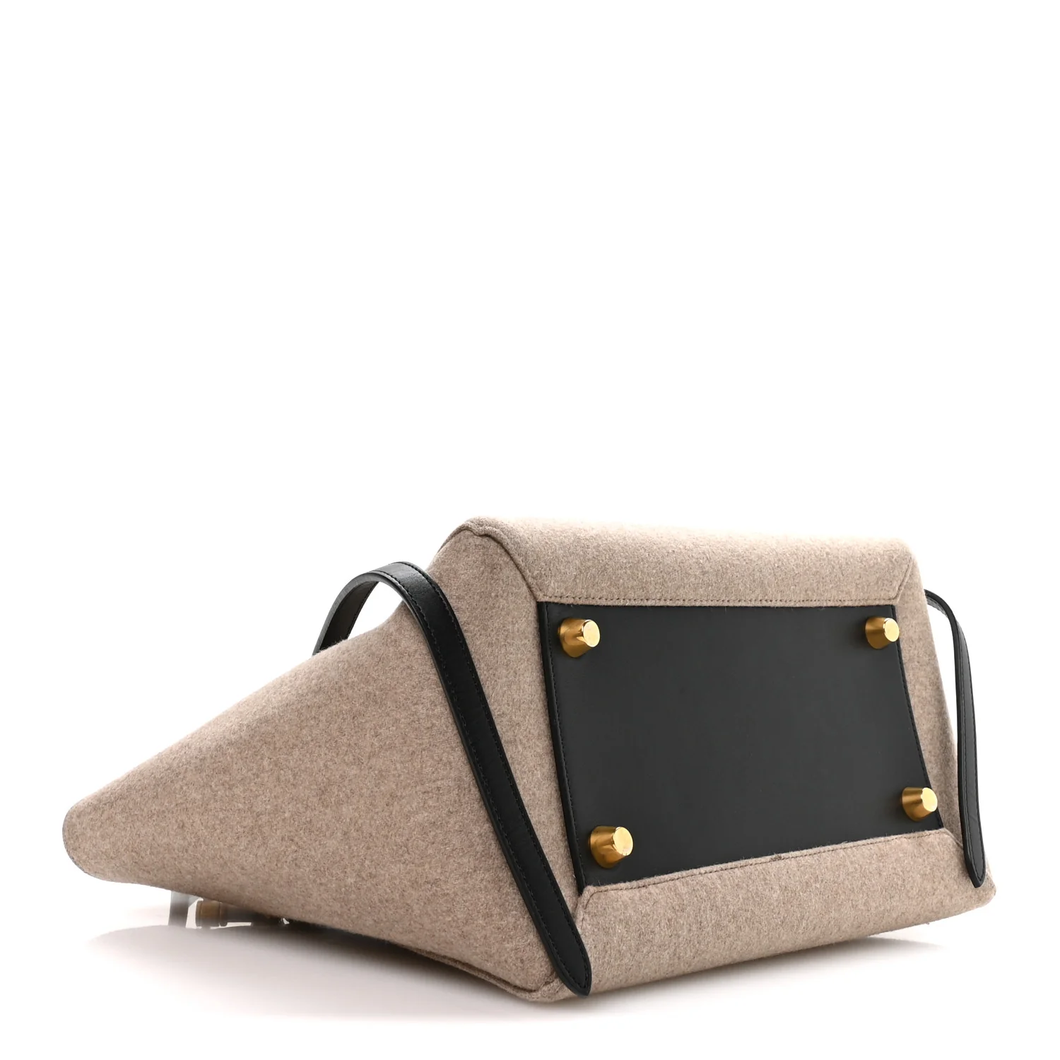 Felt Smooth Calfskin Mini Belt Bag Beige - Top Club