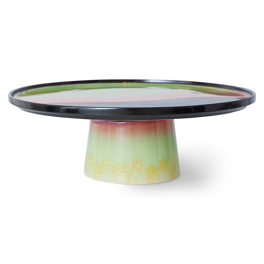 Servies 70's Ceramics taartplateau M Licorice