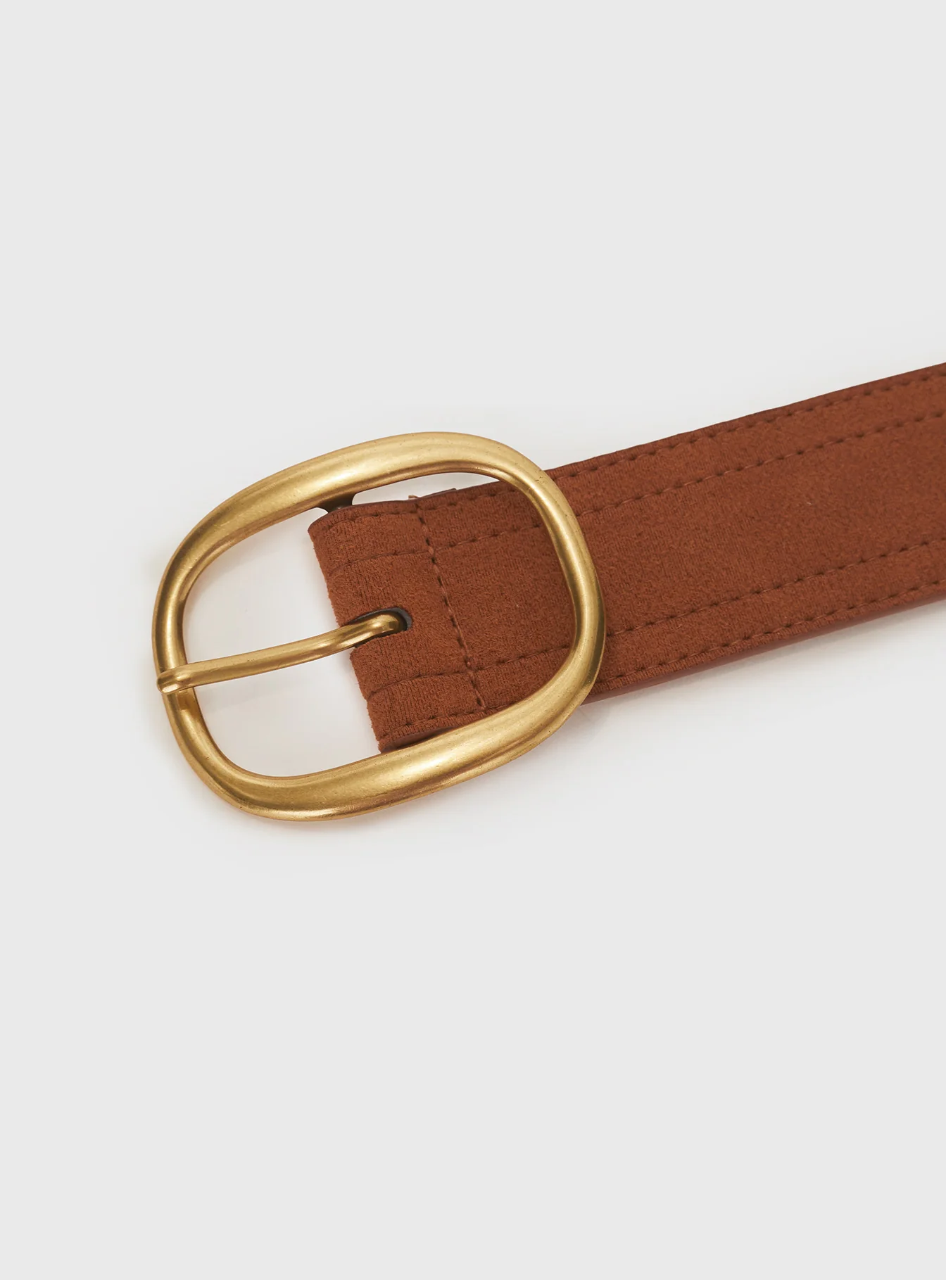 Sunbeam Faux Suede Belt Brown