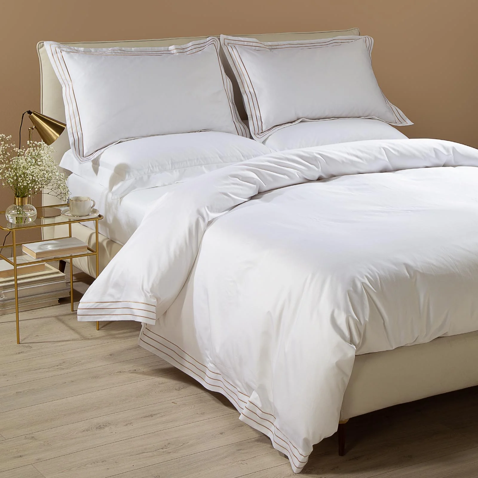 Complete cover in cotton satin melodie natural double dreaming