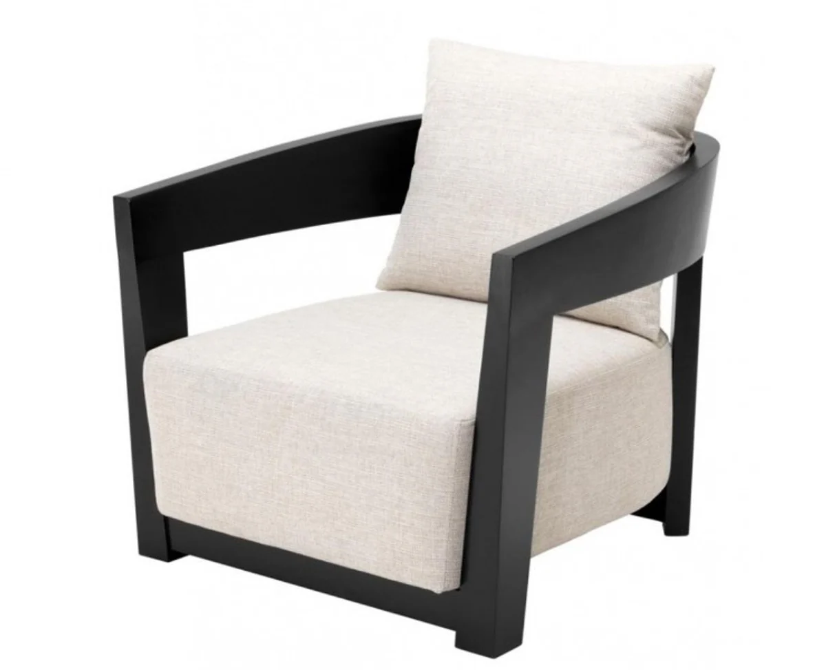 Luxury Art Deco Mahogany Armchair Black - Luxury Hotel Furniture
