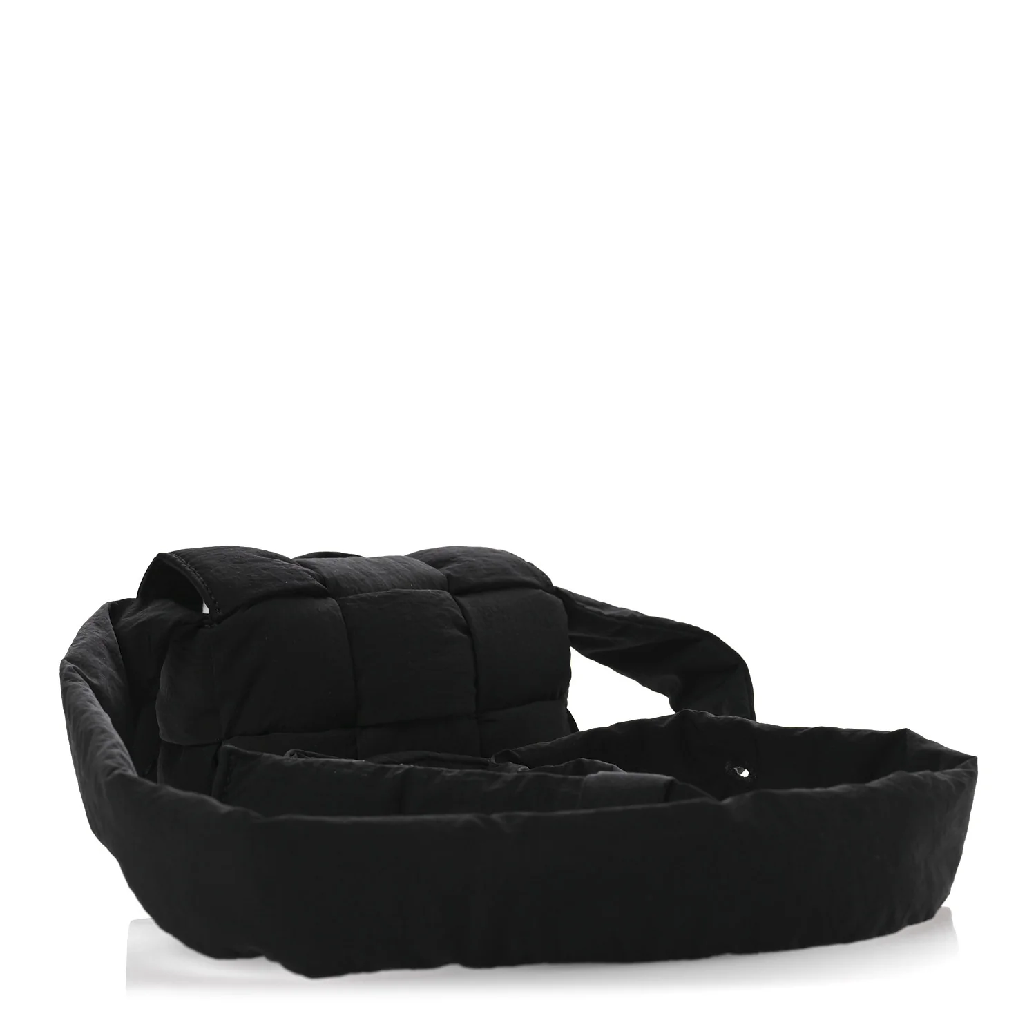 Nylon Intrecciato Padded Tech Candy Cassette Bag Black - Top Club