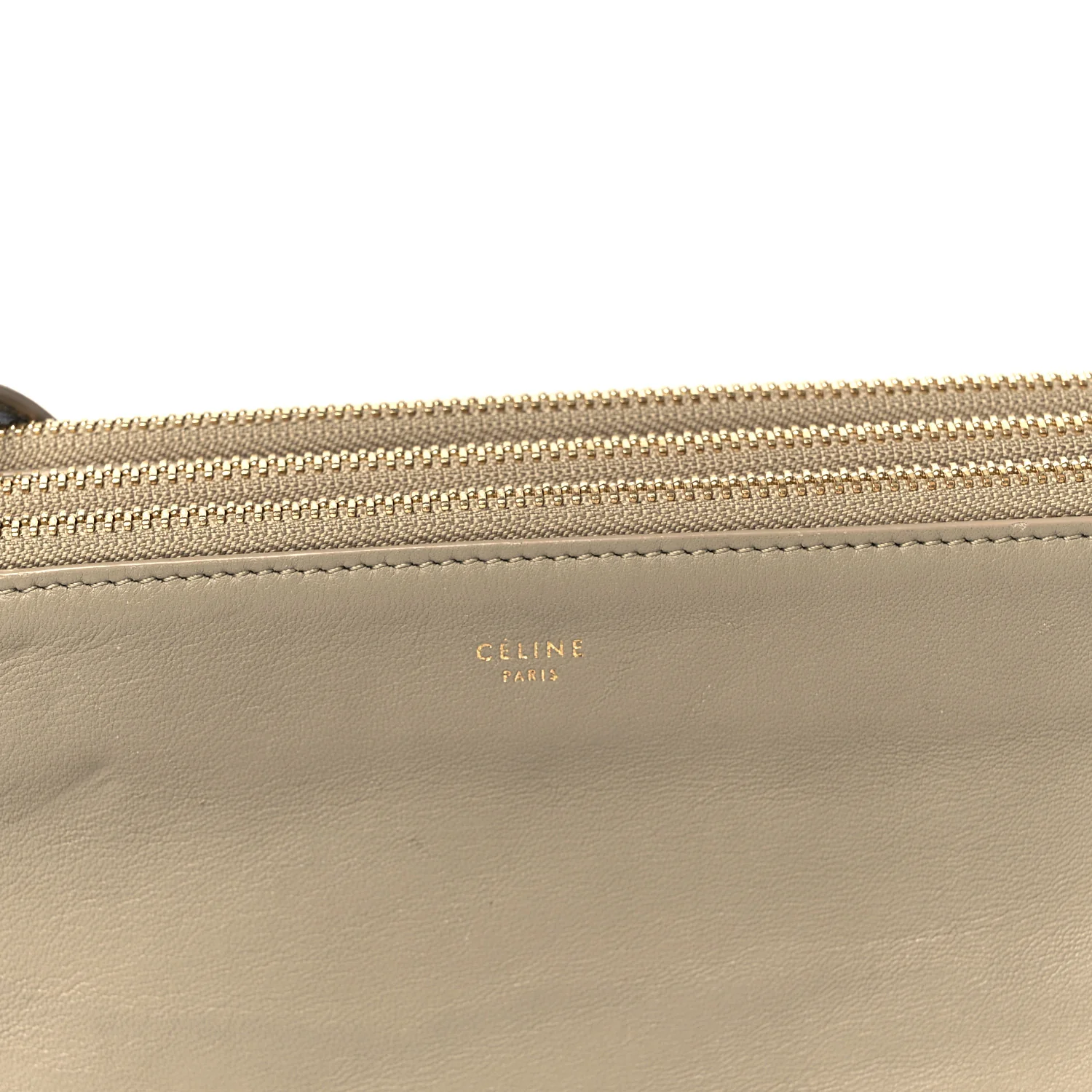 Lambskin Large Trio Crossbody Bag Beige - Top Club