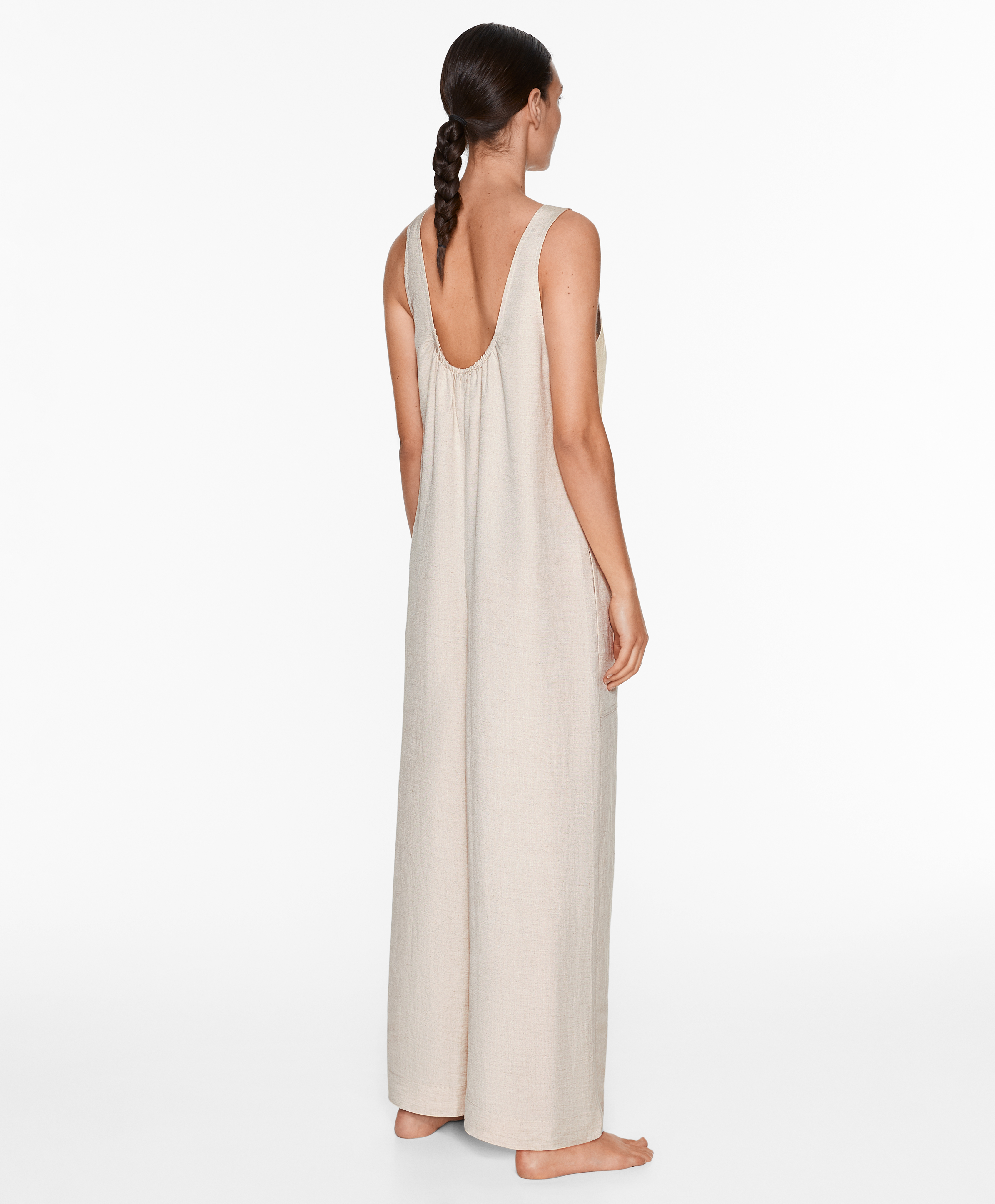 OYSHO Linen blend long jumpsuit