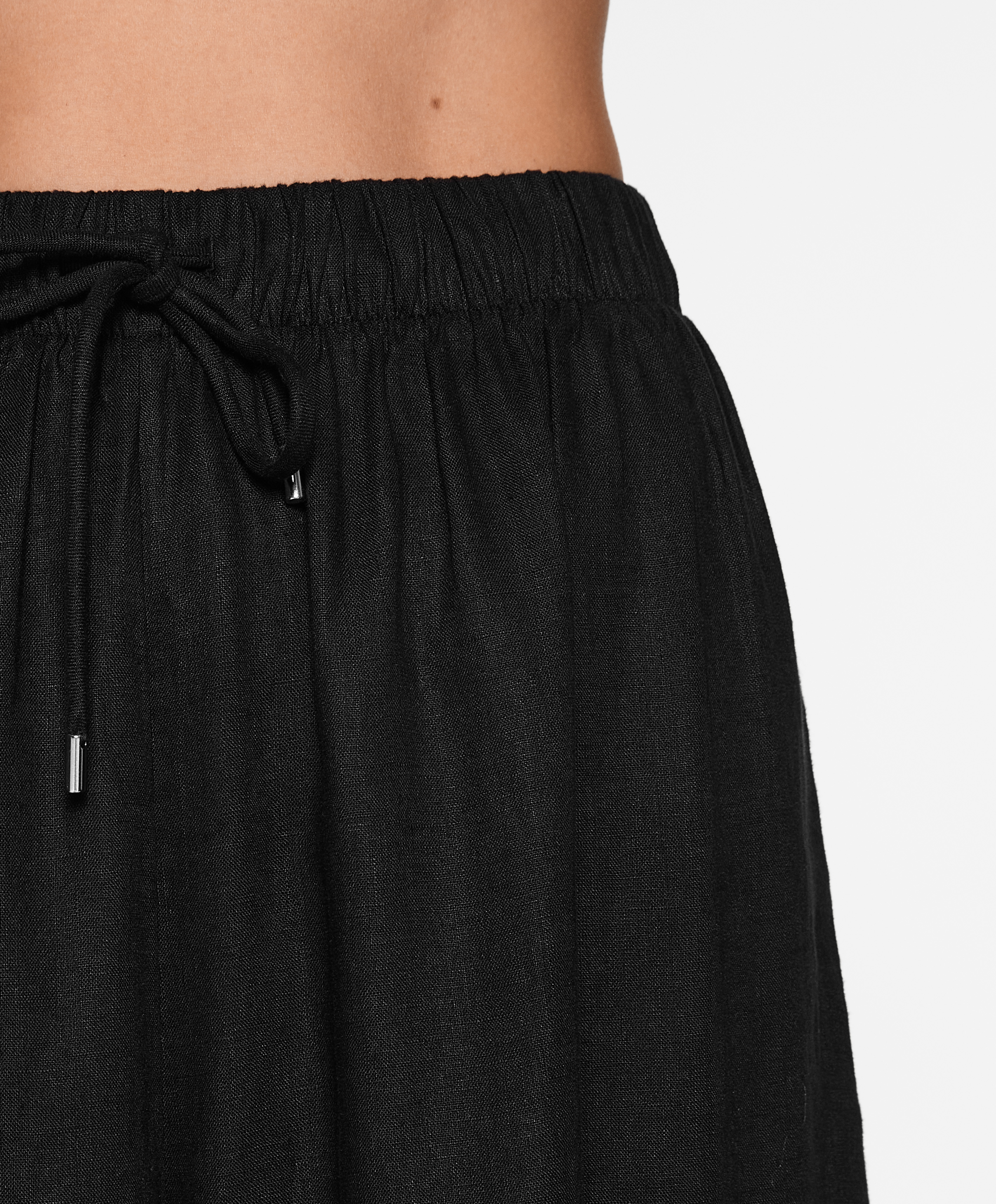 OYSHO Straight cut 100% linen trousers