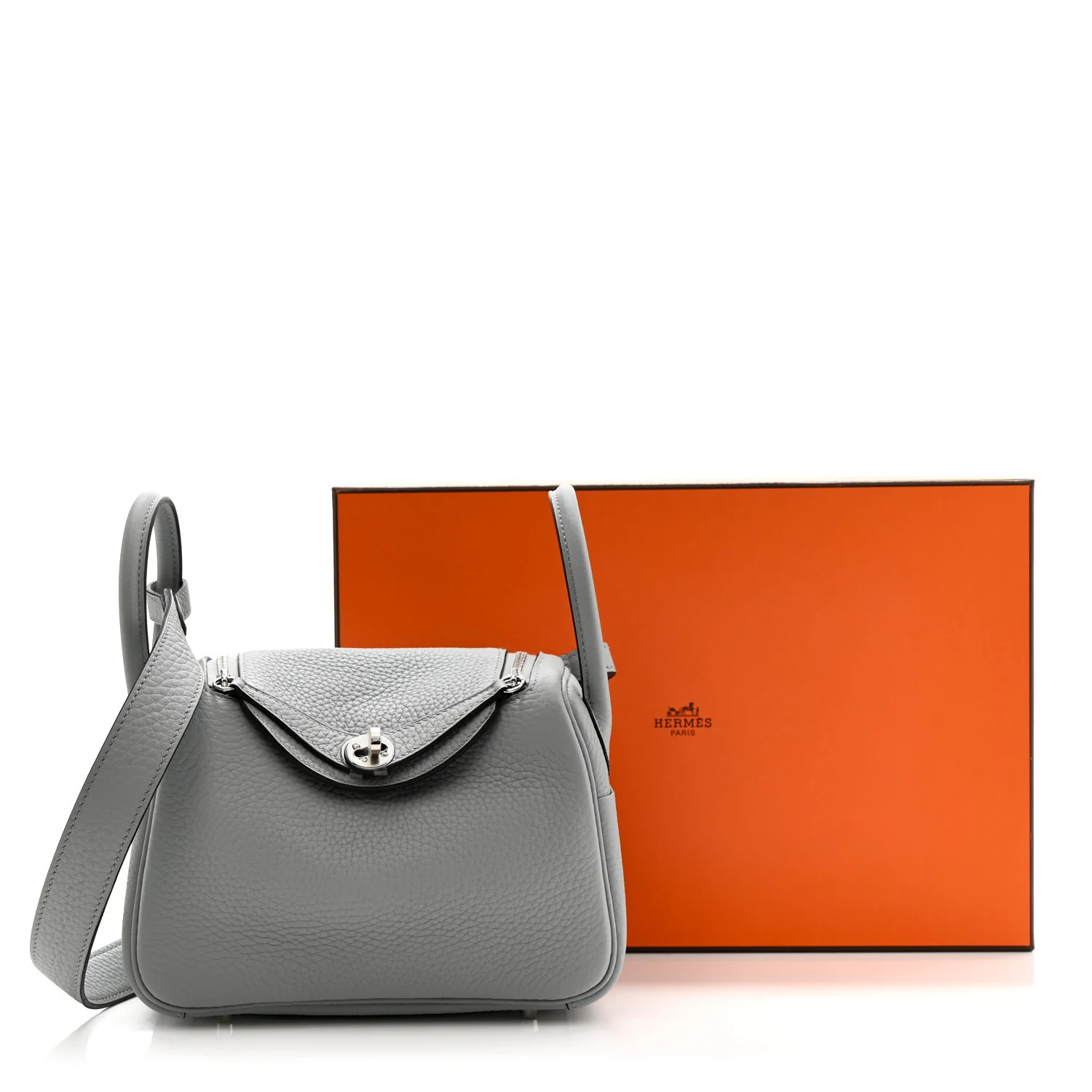Taurillon Clemence Mini Lindy 20 Bleu Pale - Top Club