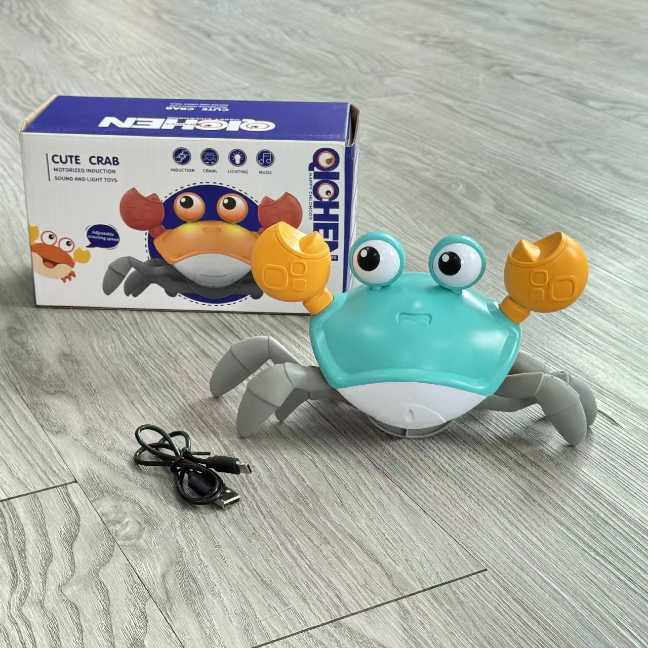 Crawling Crab Learning Toy with Music and Lights Automatically Avoid Obstacles