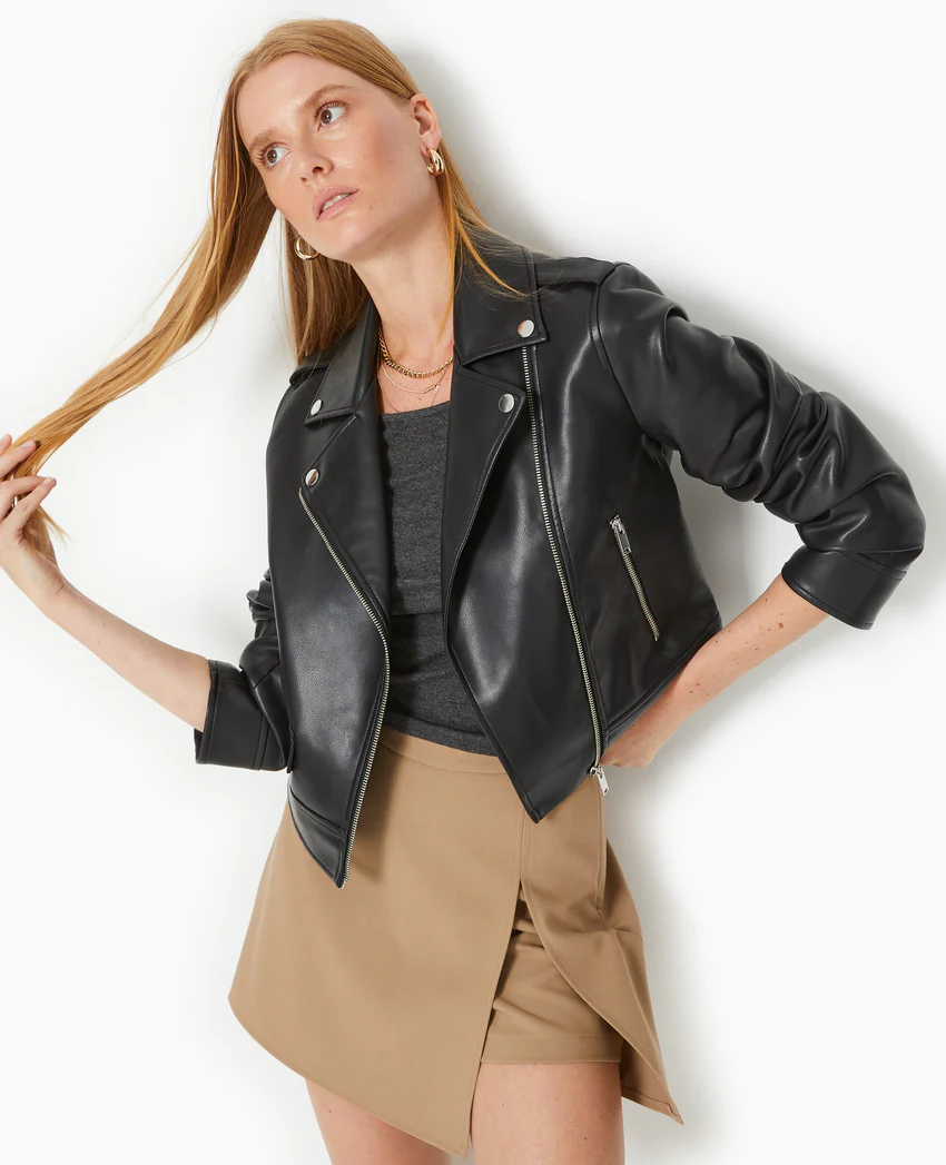 Pimkie Blouson biker court en simili cuir