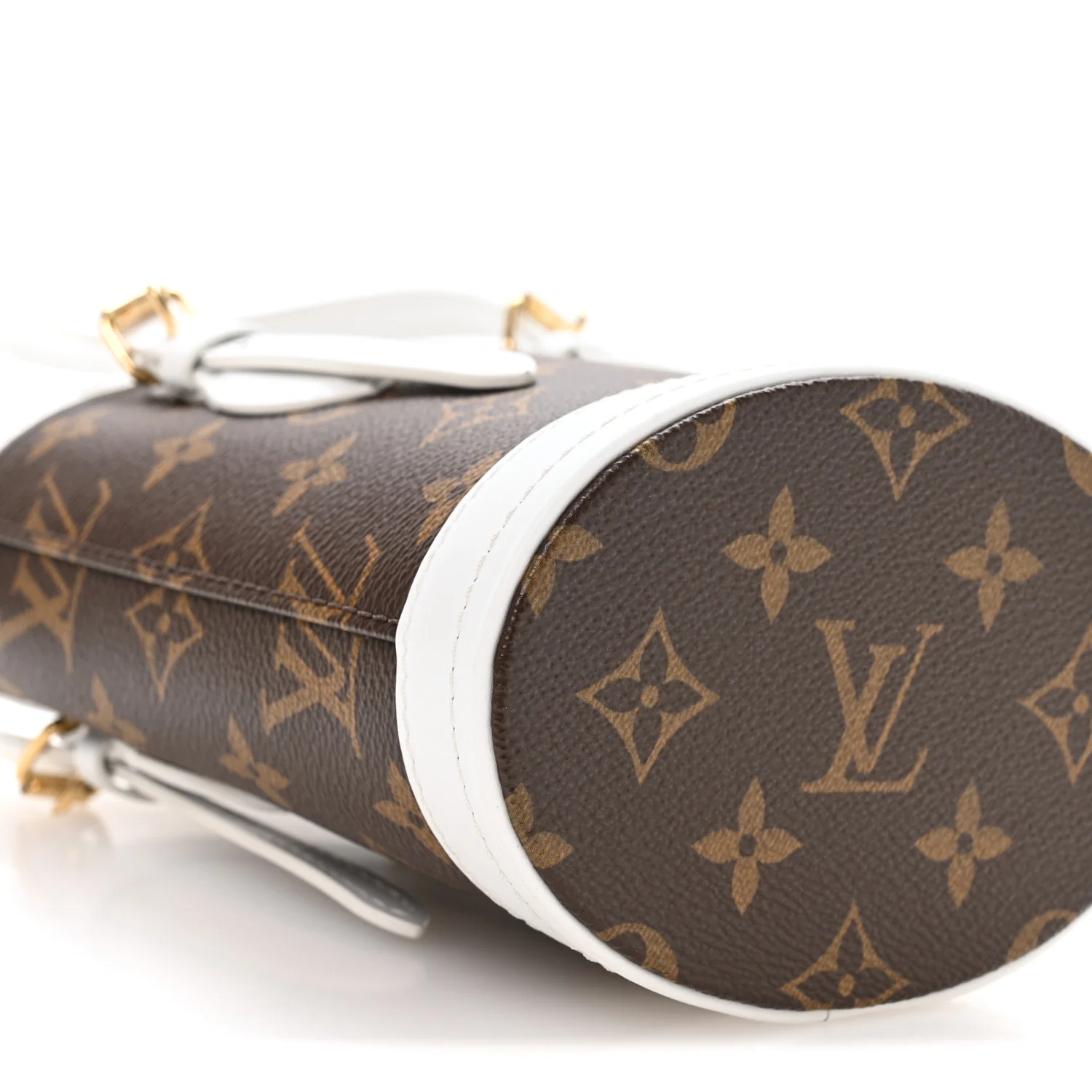 Monogram LV Match Nano Bucket Bag White - Top Club