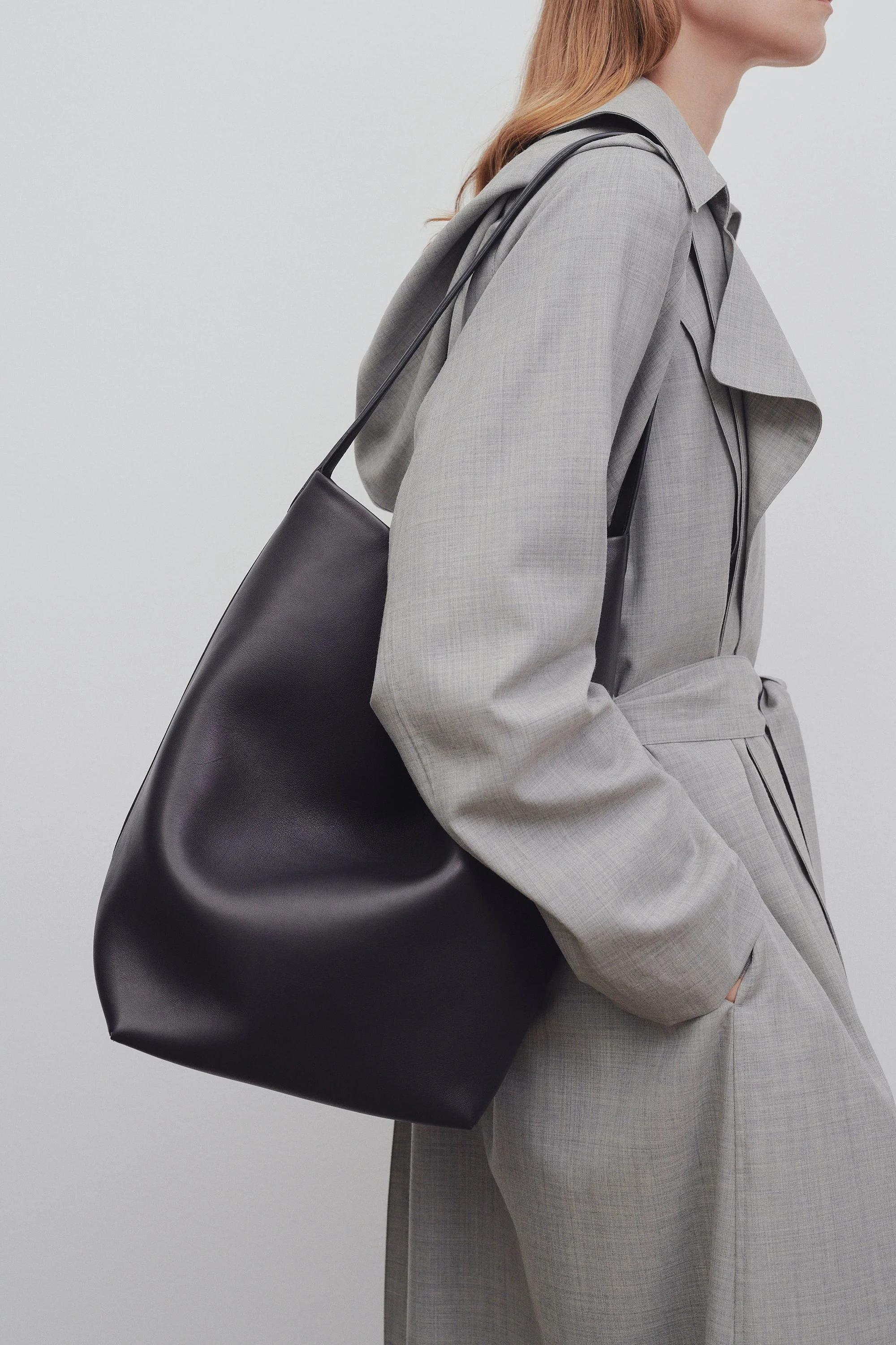 Large N/S Park Tote Bag in Leather - Top Club
