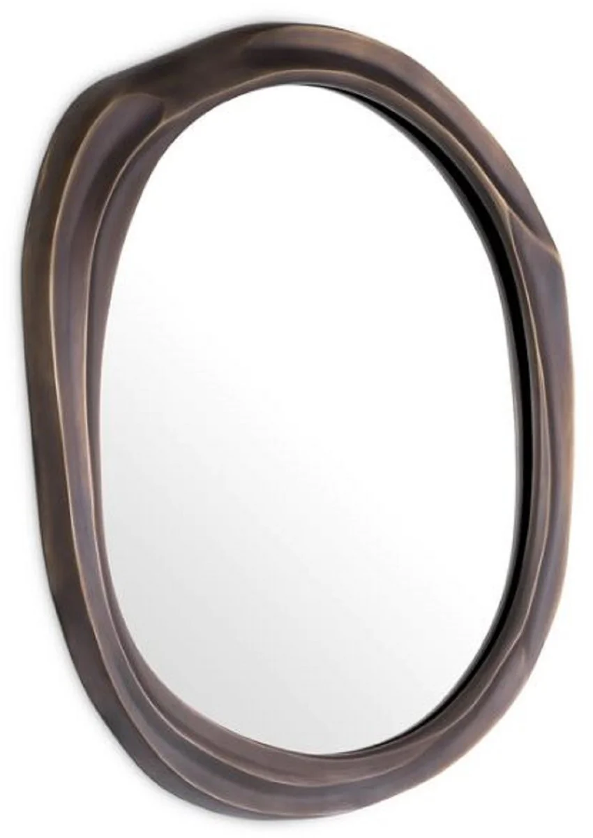 Luxury wall mirror bronze 76.5 x 3.5 x H. 81 cm - aluminum living room mirror - bedroom mirror - cloakroom mirror - luxury furniture - luxury interior
