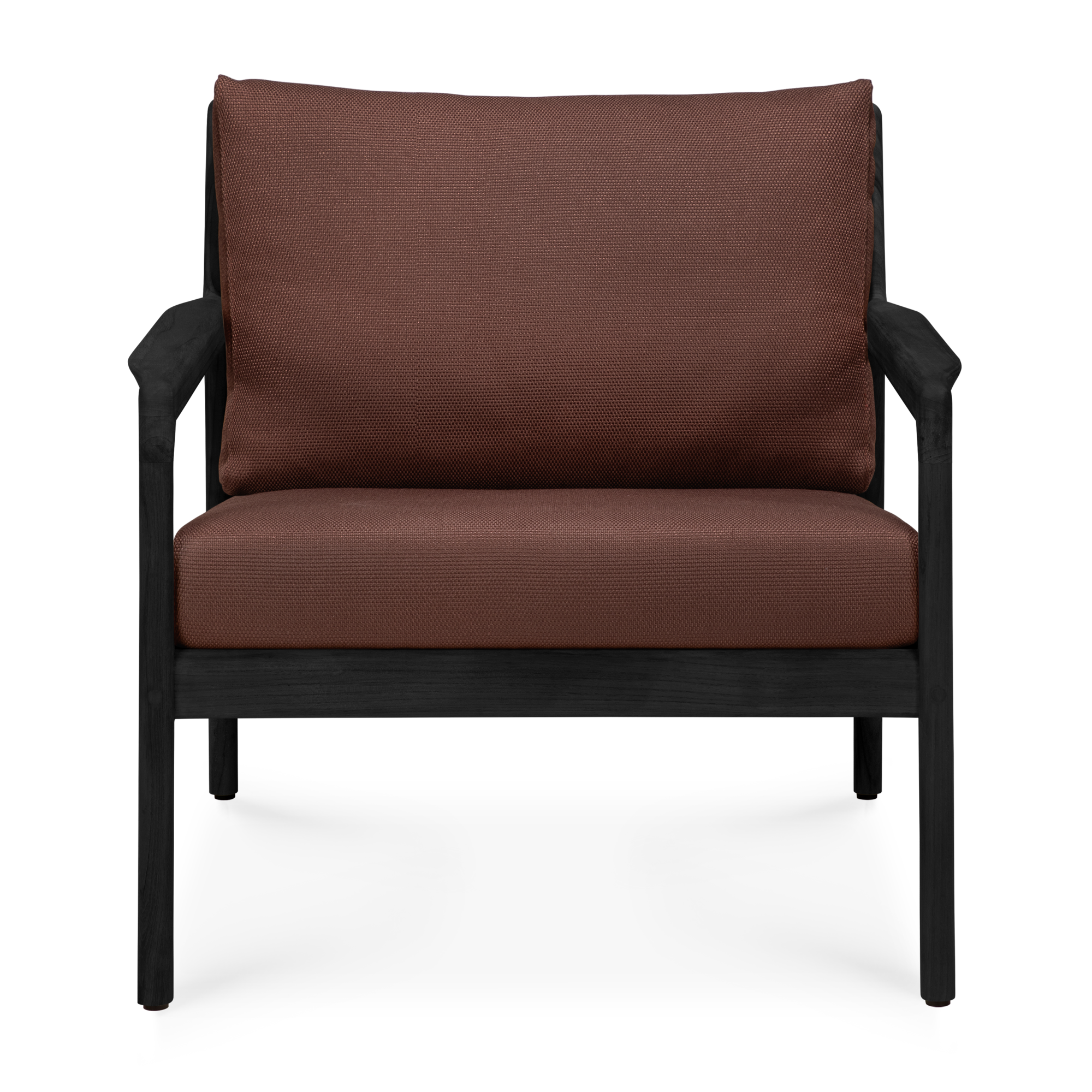 Teak Jack lounge chair - outdoor -- zwart - burgundy