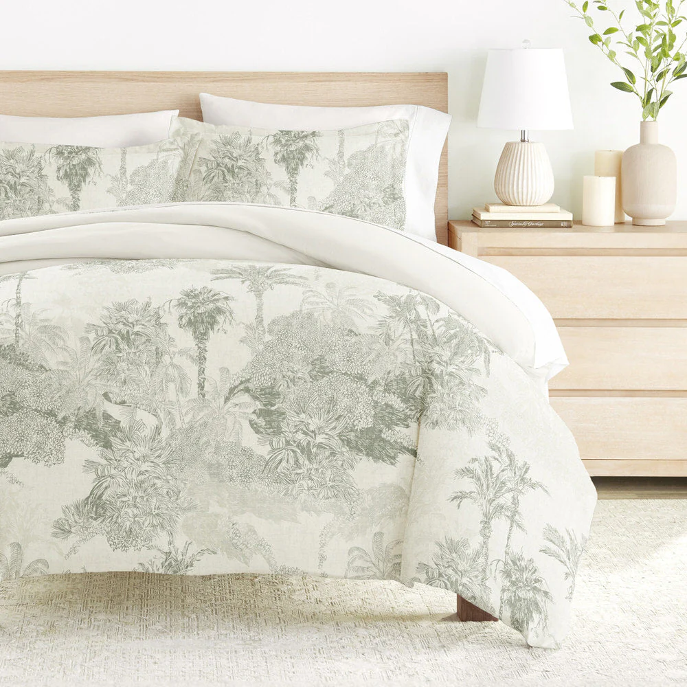 Paradise Toile Pattern 3-Piece Reversible Duvet Cover Set (Sale)
