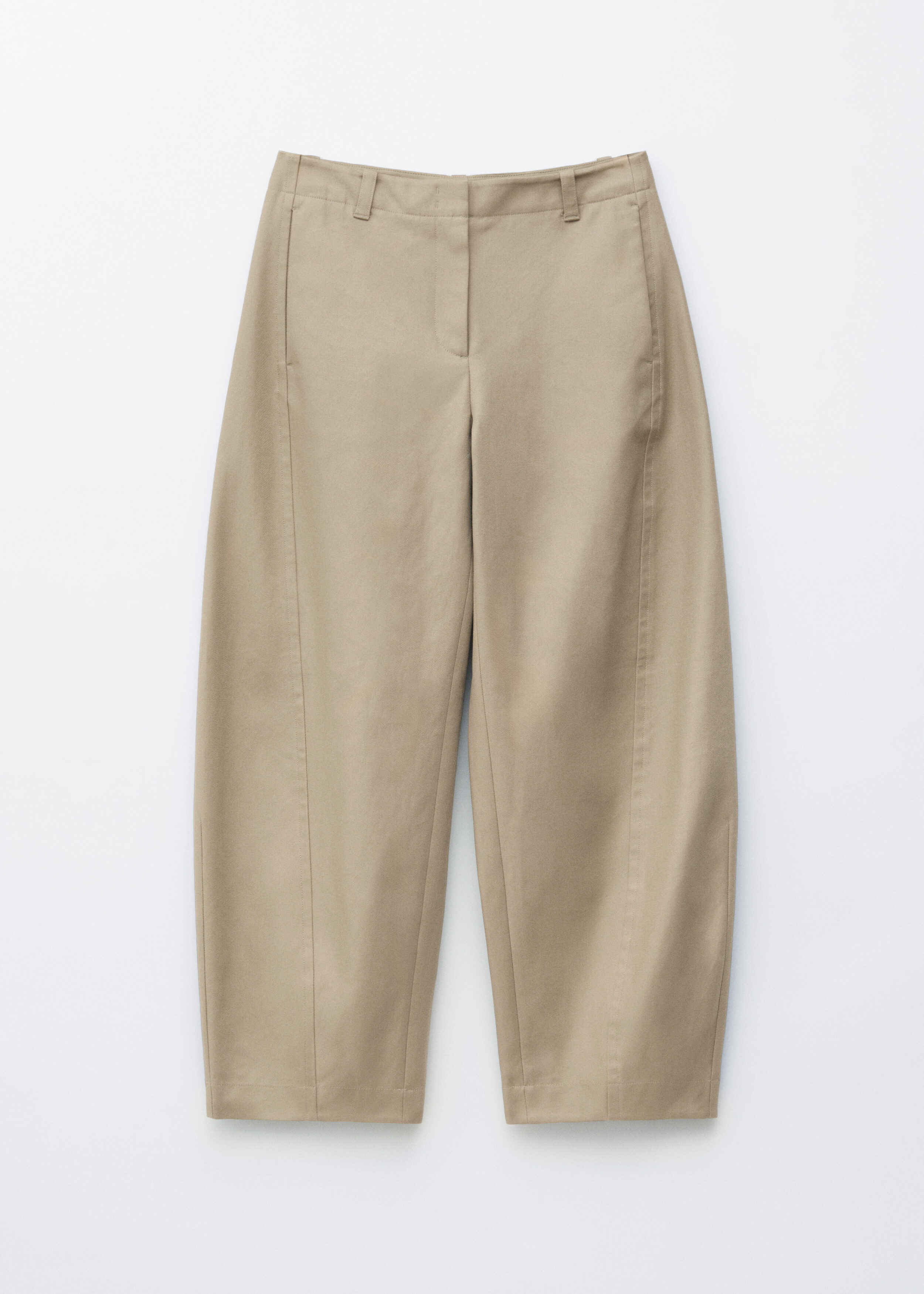 & Other Stories BARREL-LEG COTTON TWILL TROUSERS