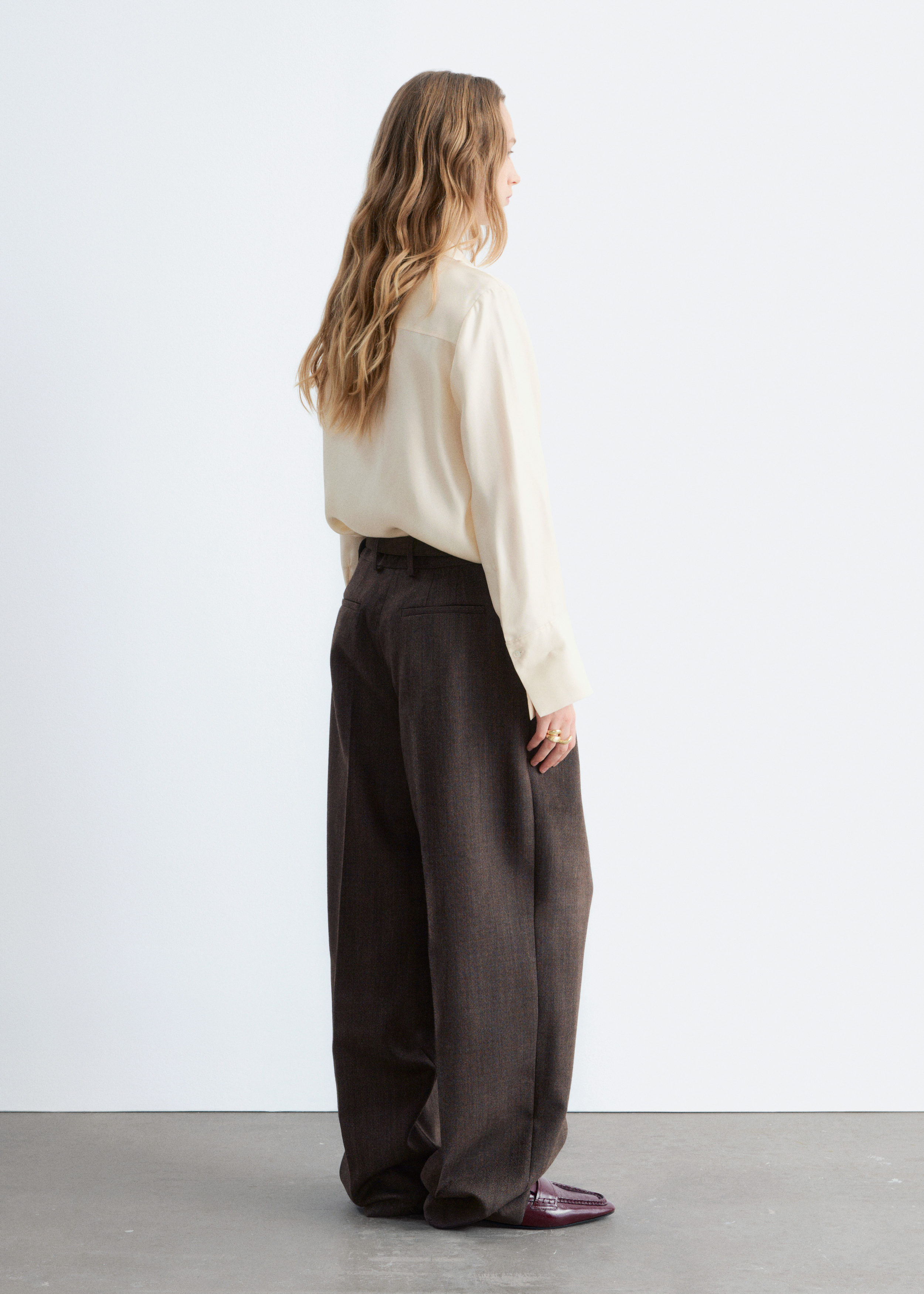 & Other Stories PRESS-CREASE WOOL TROUSERS