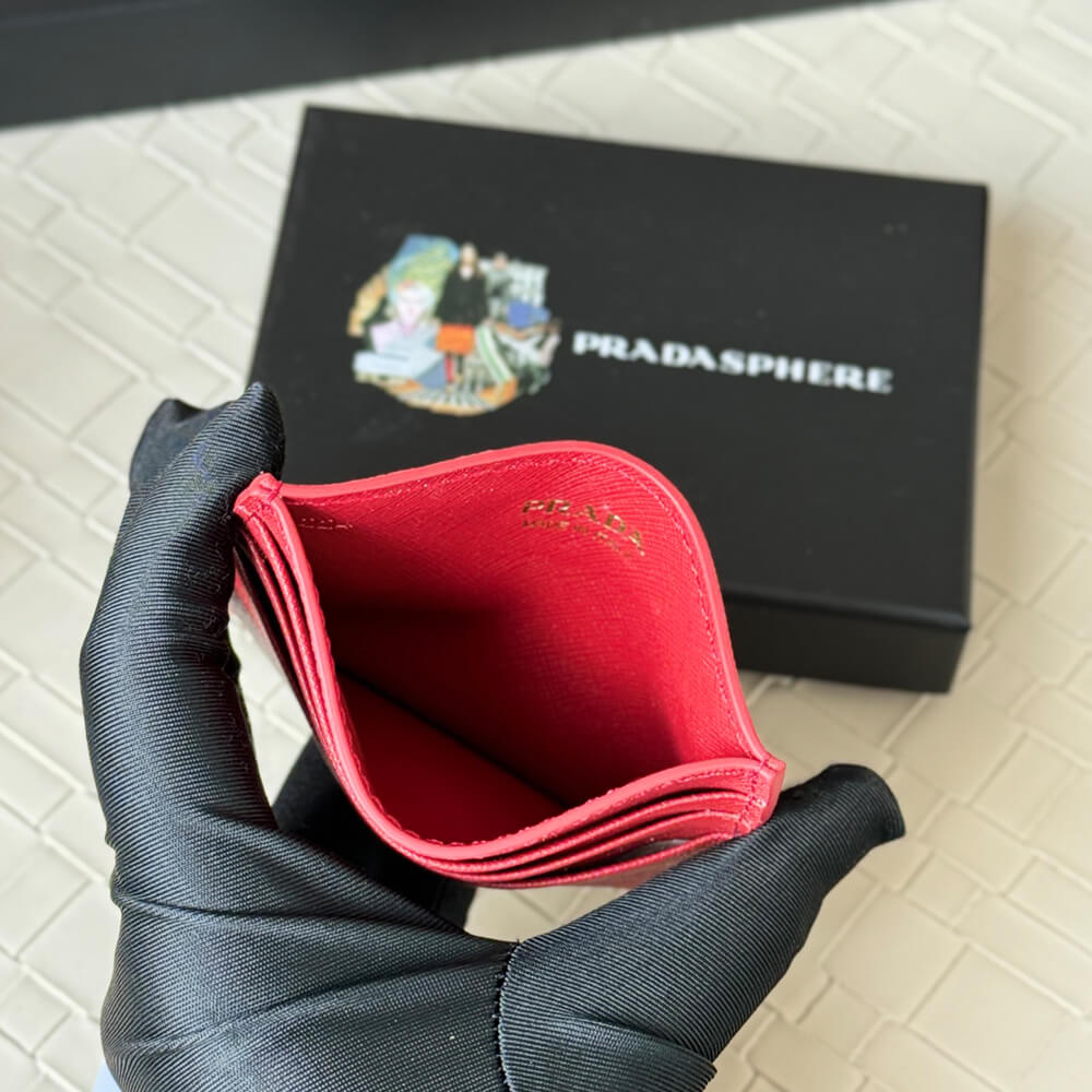 Prada Saffiano Leather Card Holder - Top Club