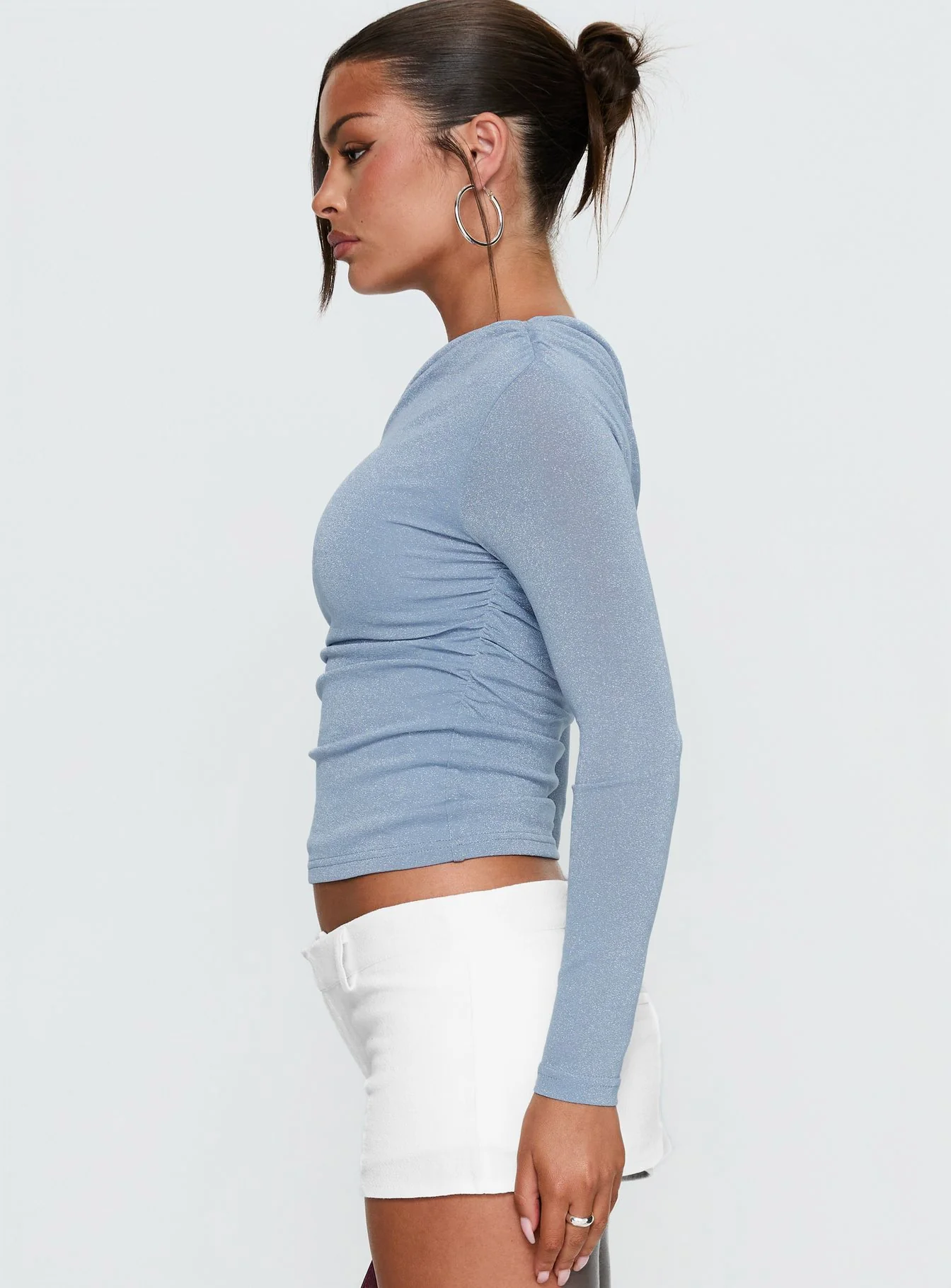 Beller Long Sleeve Top Blue Sparkle