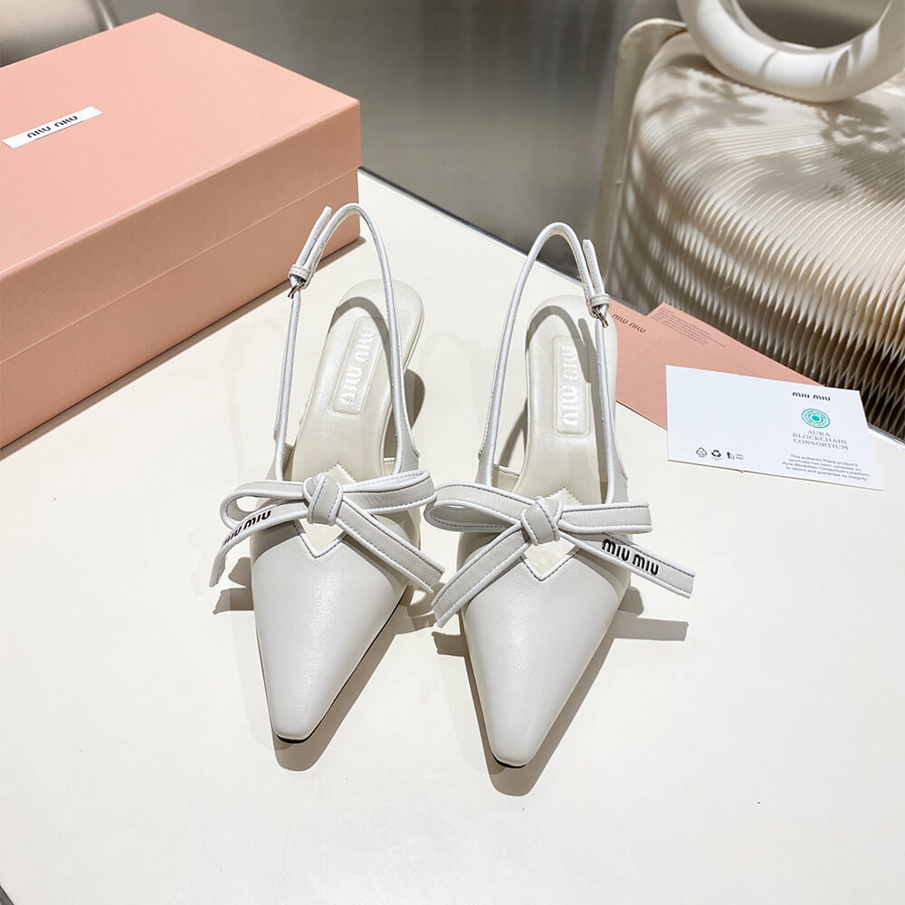 MiuMiu Nappa leather slingback pumps - Top Club