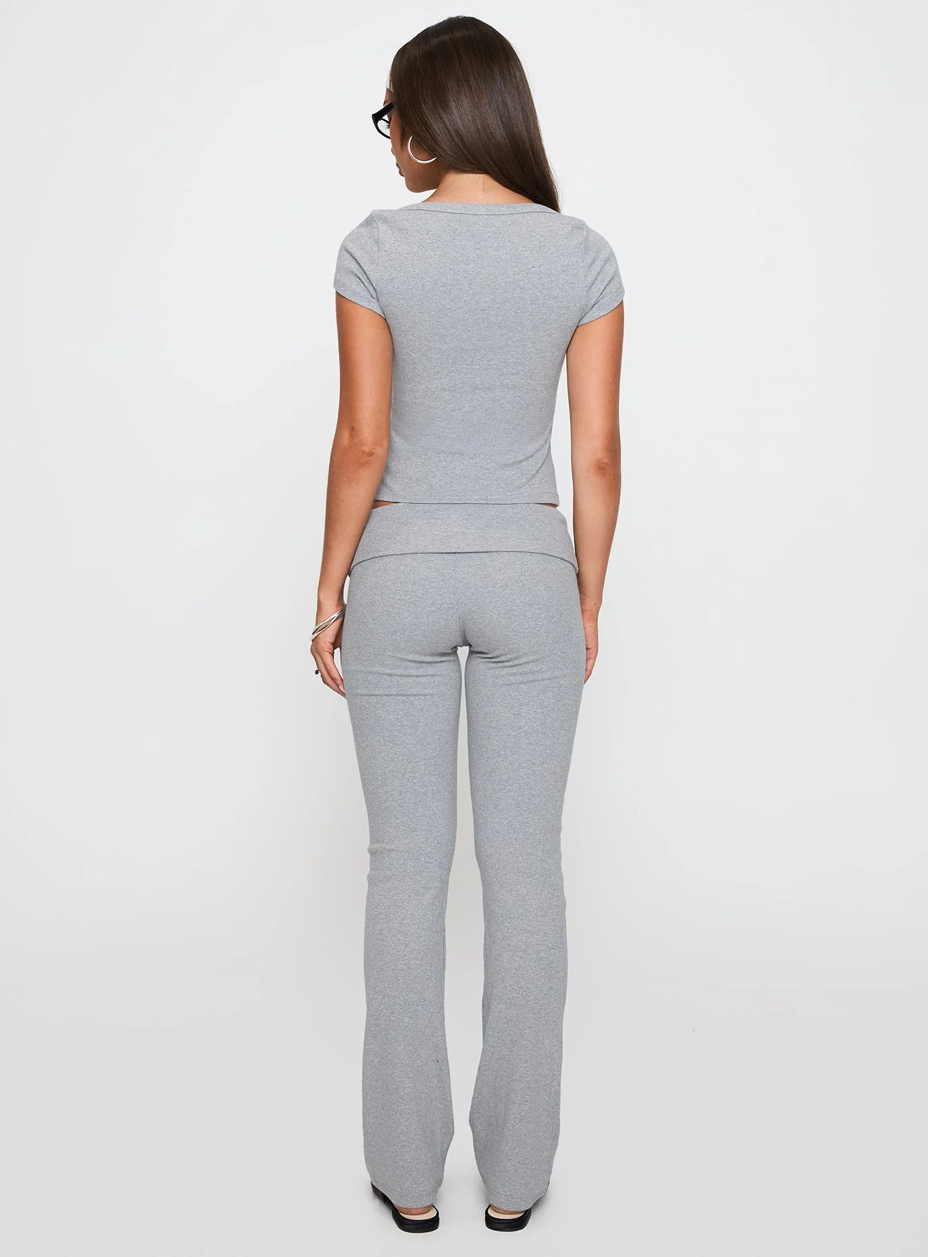 Truth Be Told Straight Leg Pant Grey Marle