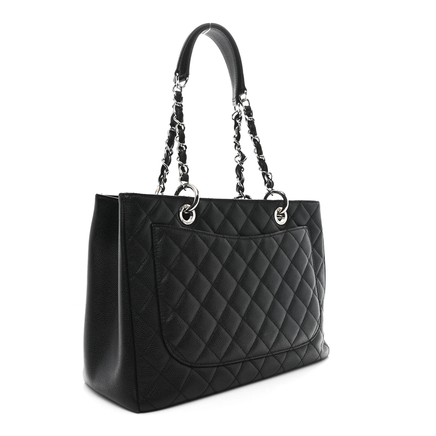 Caviar Quilted Grand Shopping Tote GST Black - Top Club