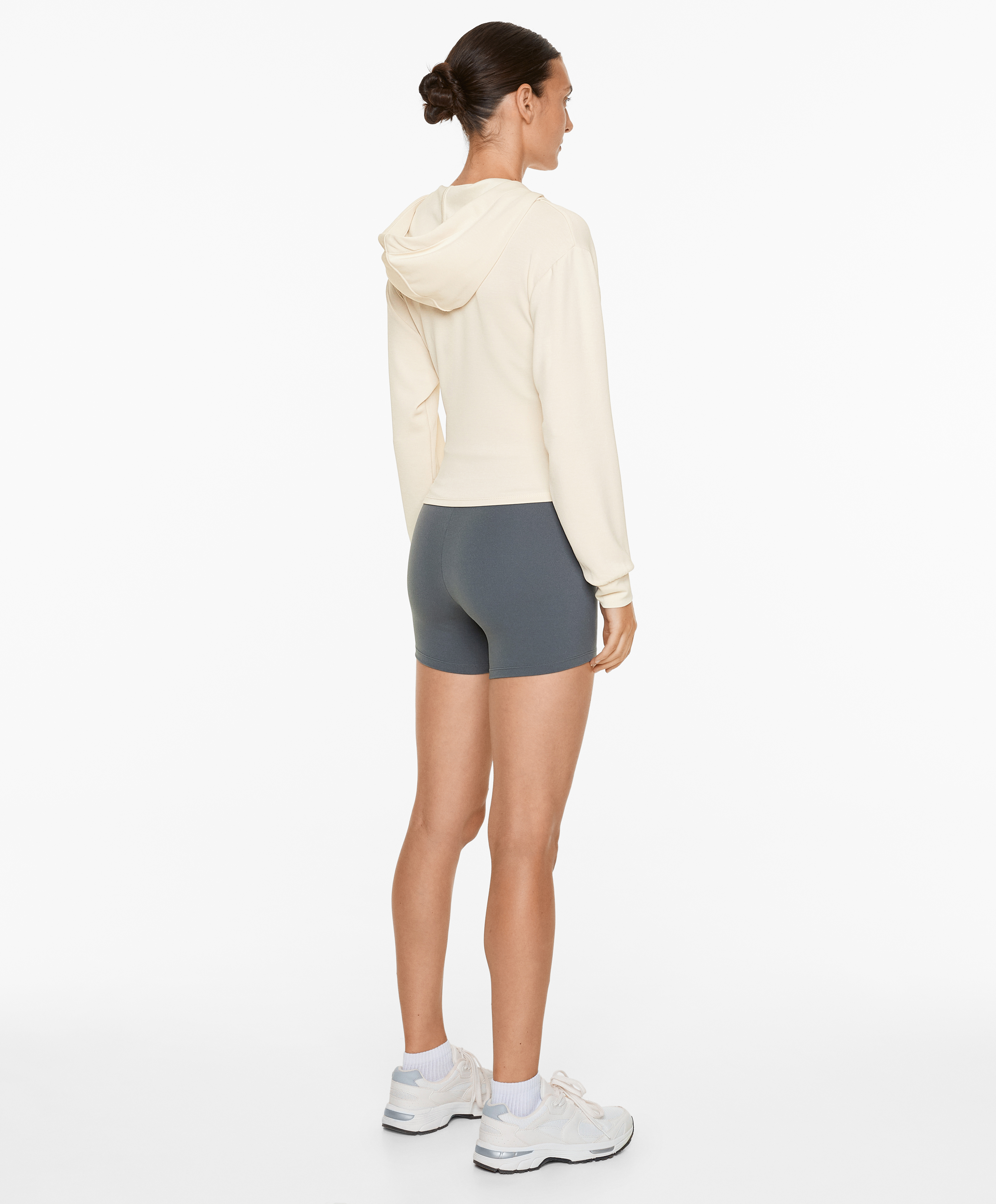 OYSHO Crop wrap sweatshirt with modal