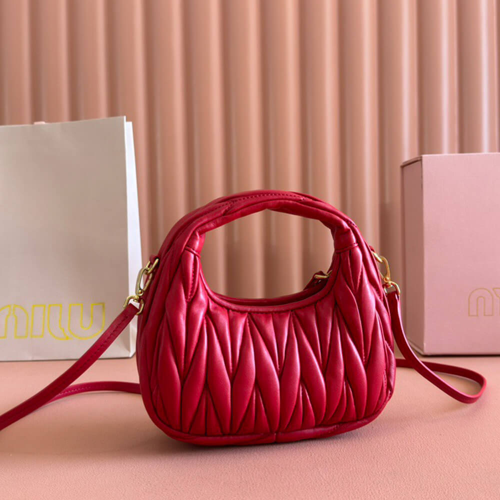 Mini Wander matelasse nappa leather hobo bag(high-end grade) - Top Club