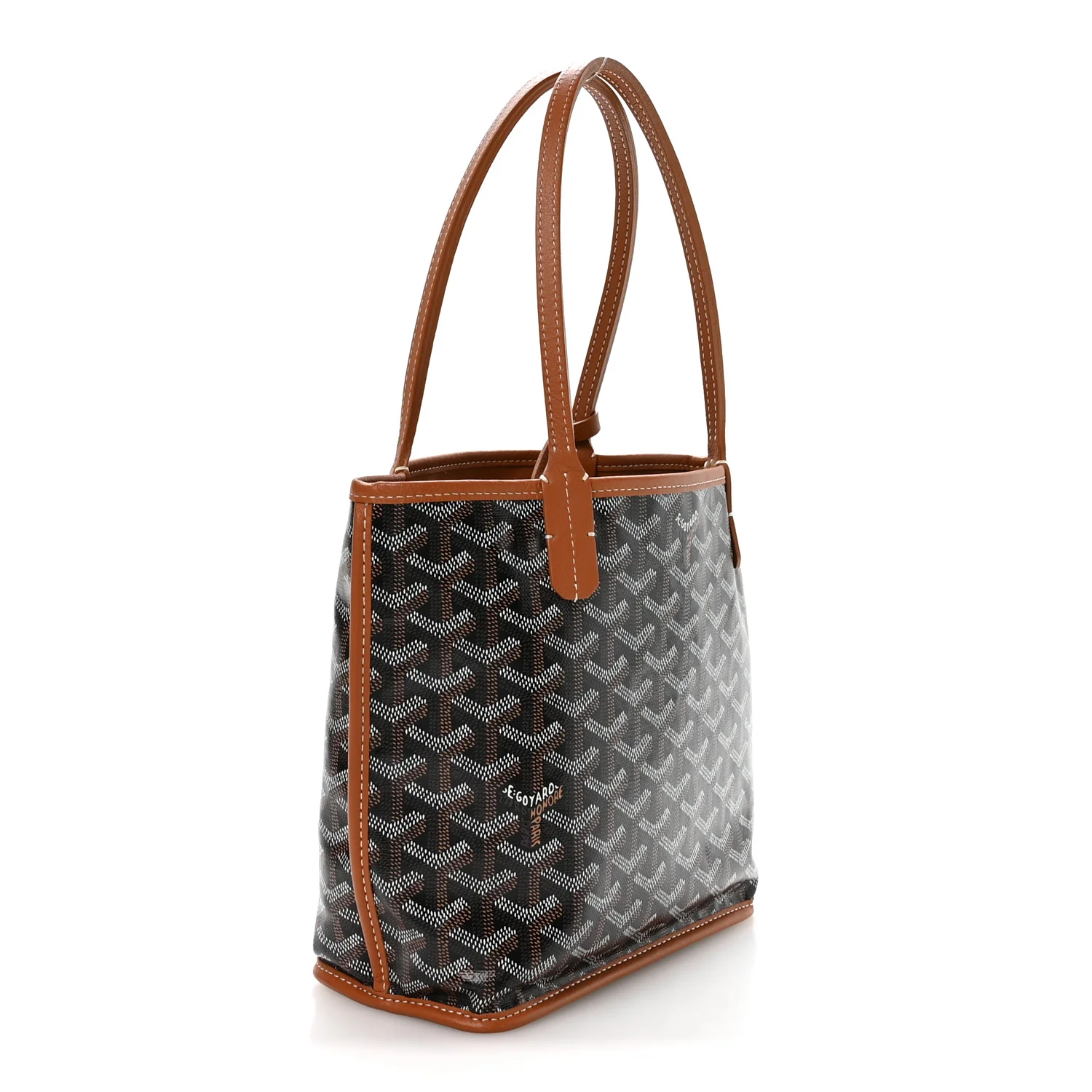 Goyardine Reversible Mini Anjou Black Gold - Top Club