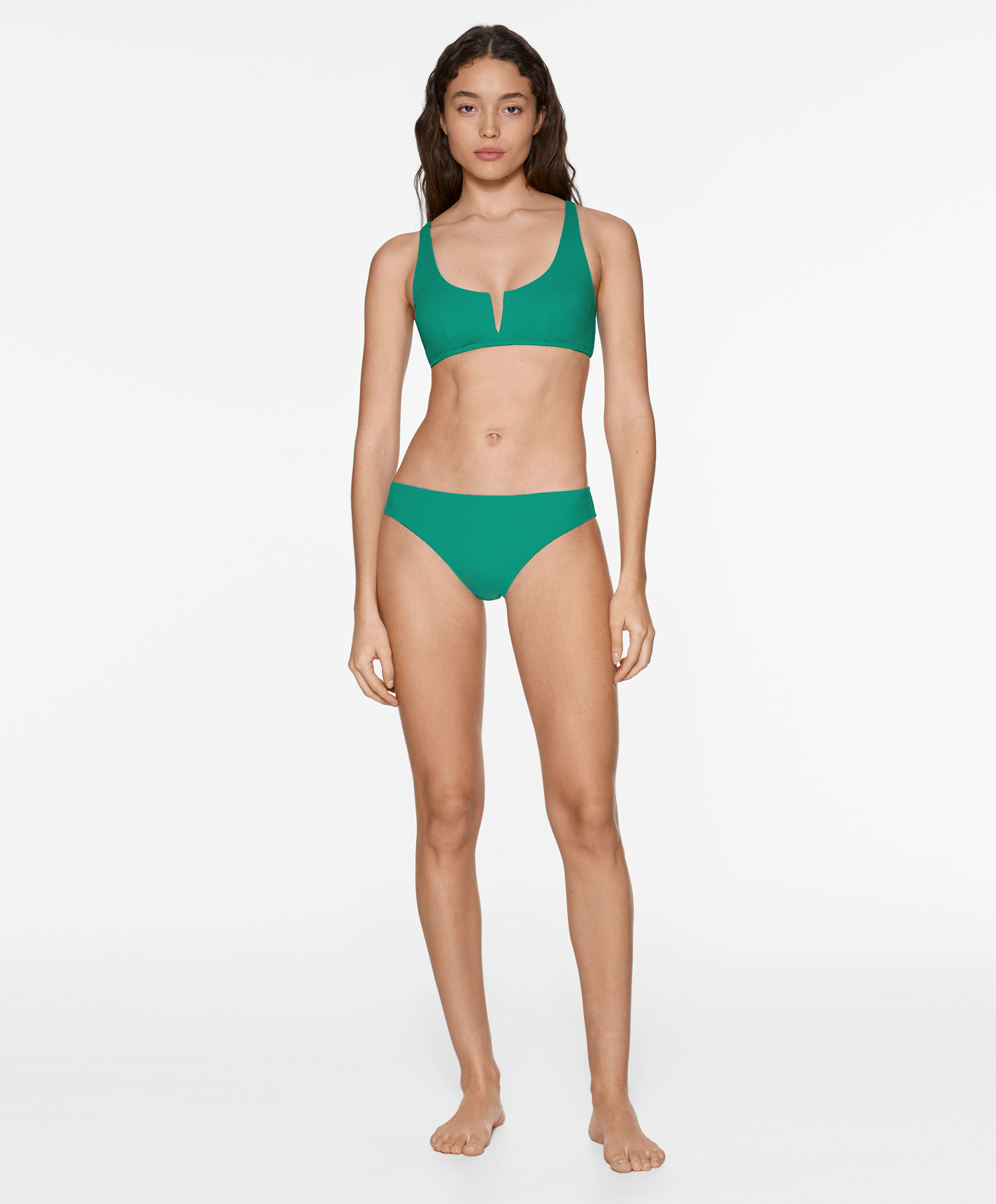 OYSHO Piqué halterneck bikini top