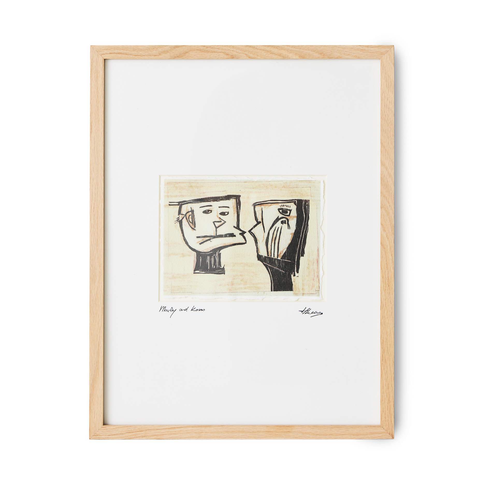Schilderij Framed artwork marty and kosso 34x44 cm