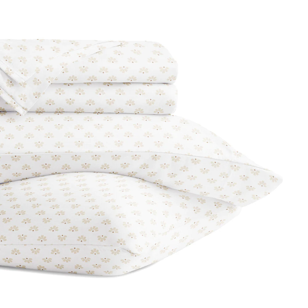 Moon Daisies 4-Piece Long Staple Cotton Sheet Set (Sale)